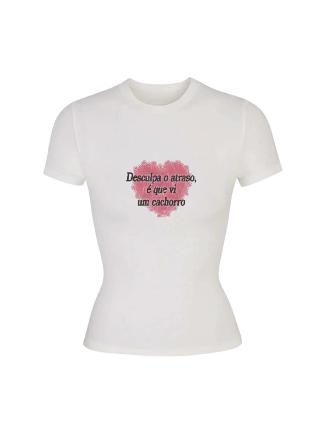 baby tee desculpa o atraso