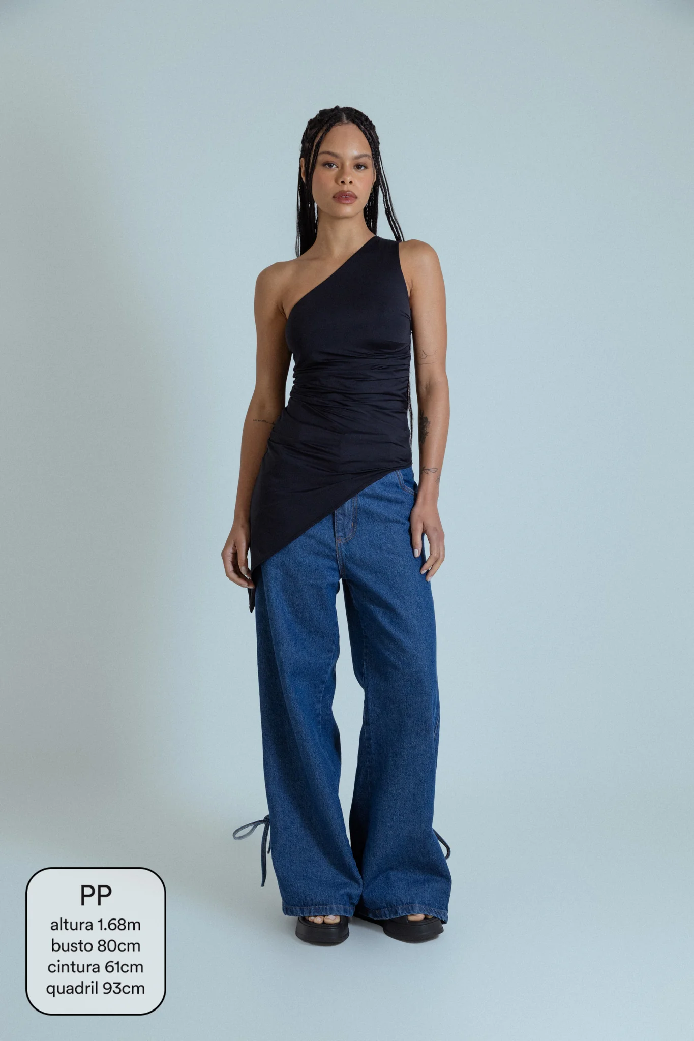 blusa assimétrica longa chefa - Image 11
