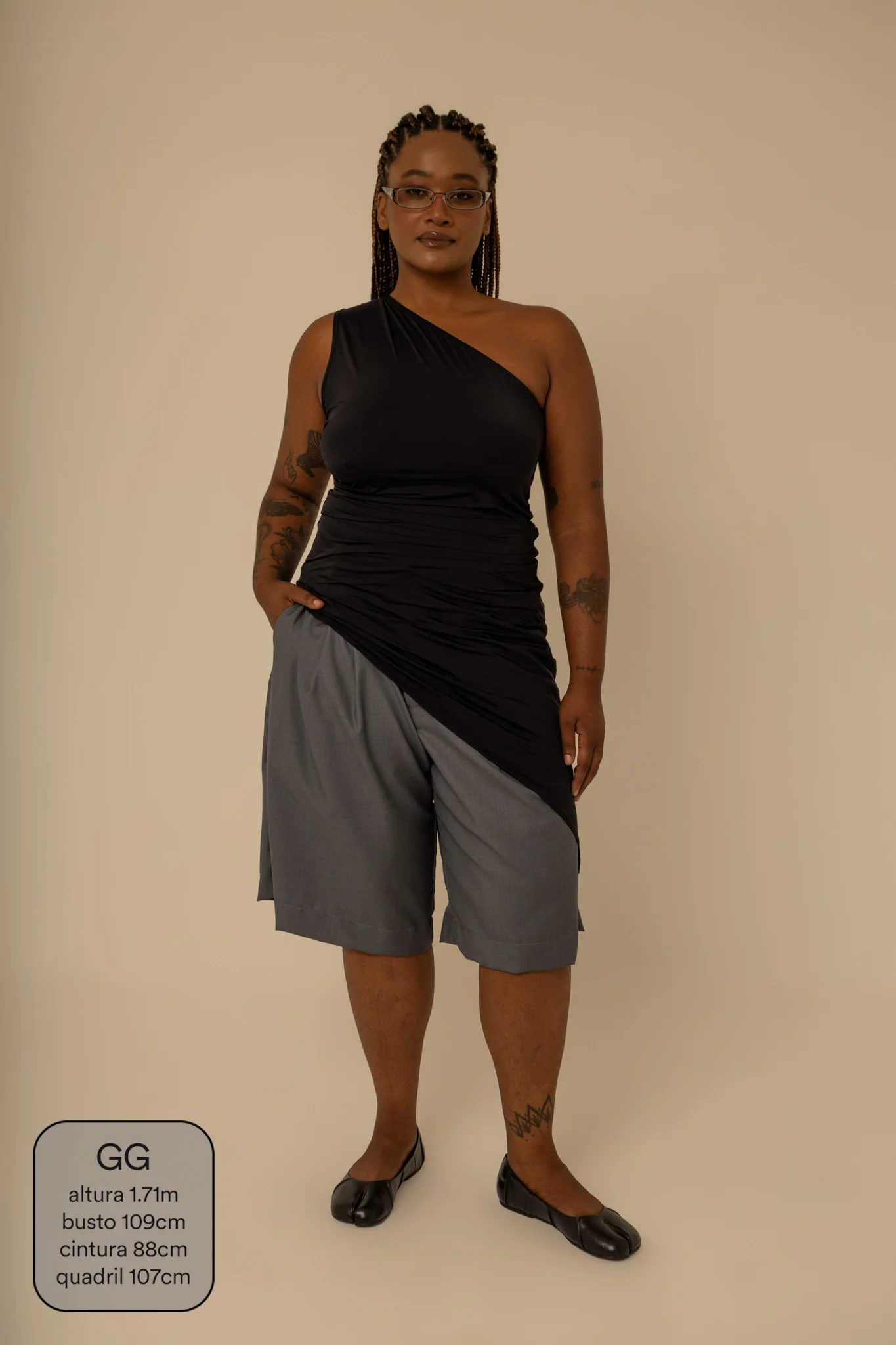 blusa assimétrica longa chefa - Image 20