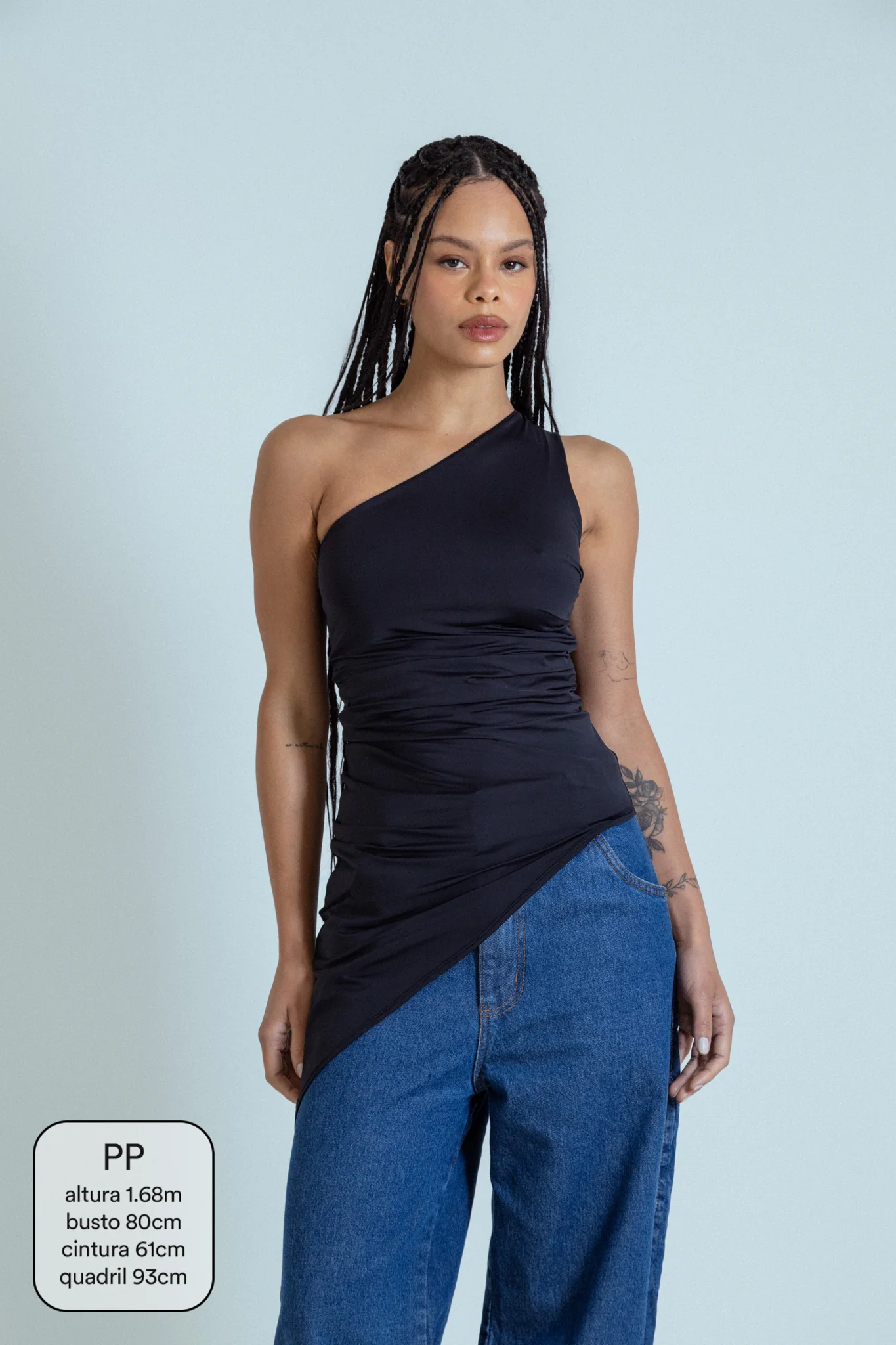 blusa assimétrica longa chefa - Image 3