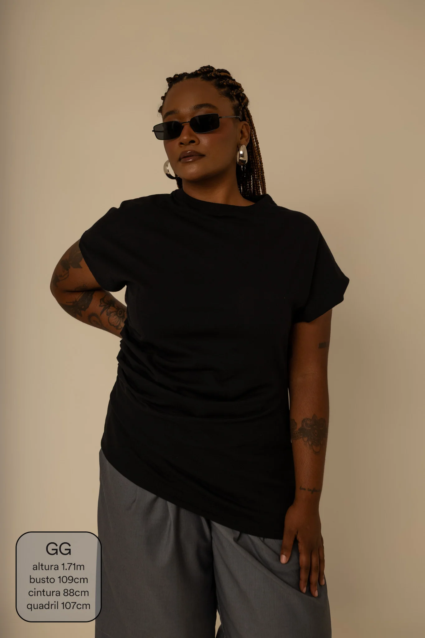 blusa assimétrica manguinha chefa - Image 2