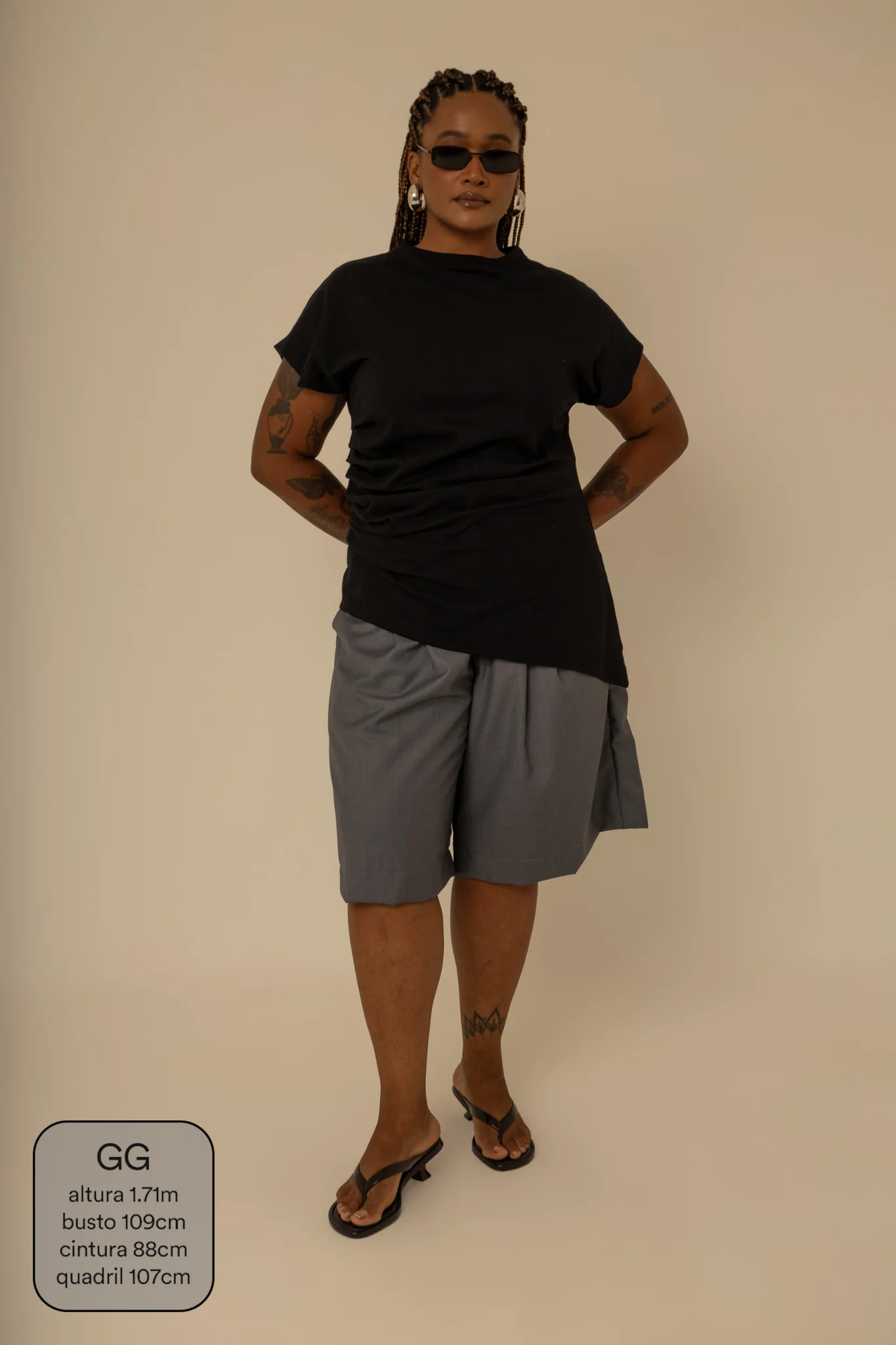 blusa assimétrica manguinha chefa - Image 8