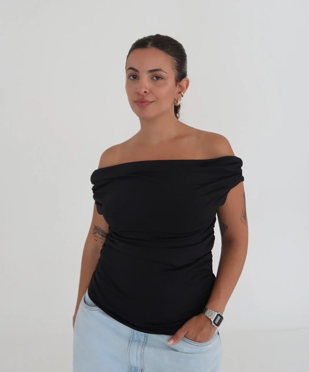 blusa ombro a ombro clássica - Image 12
