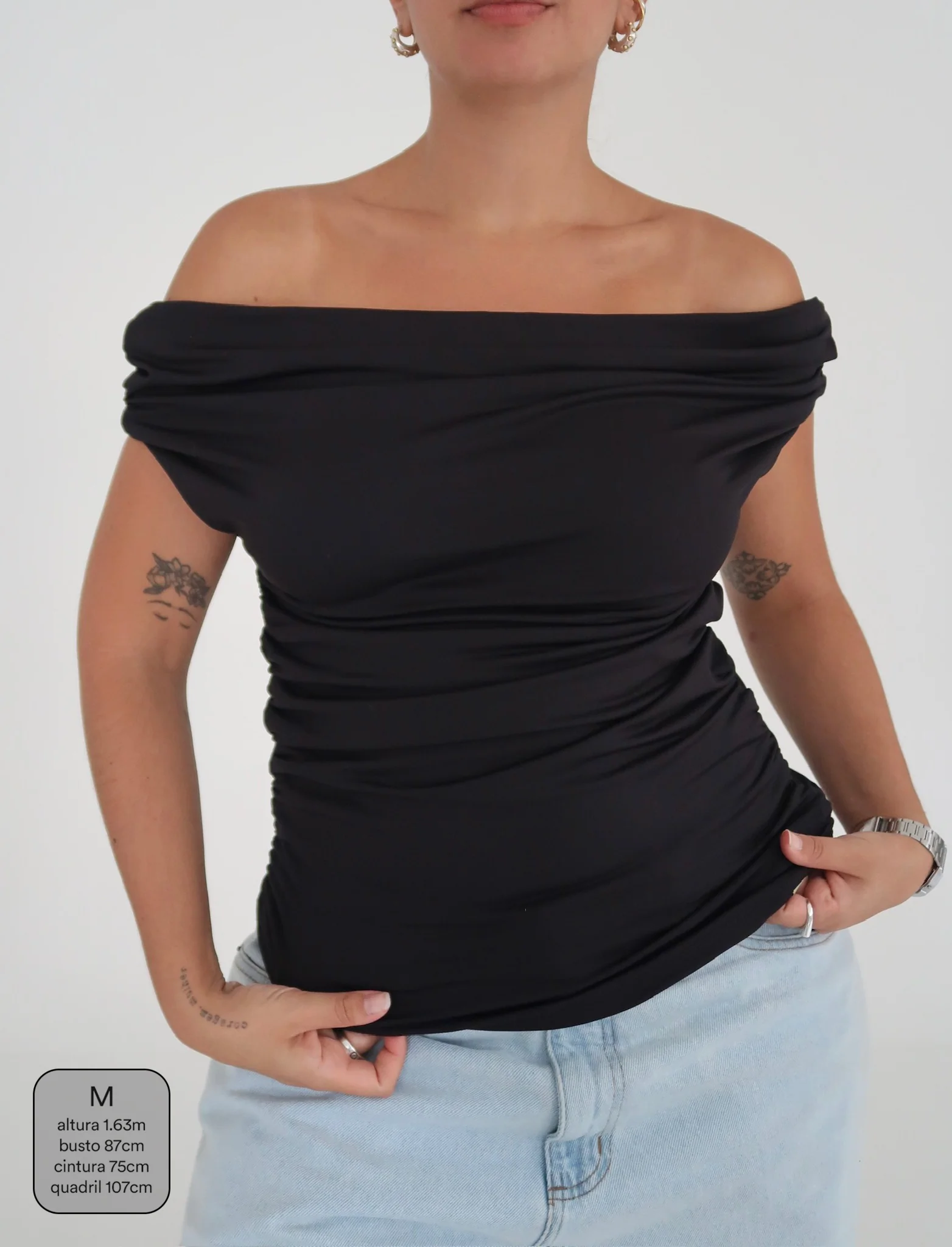 blusa ombro a ombro clássica - Image 17