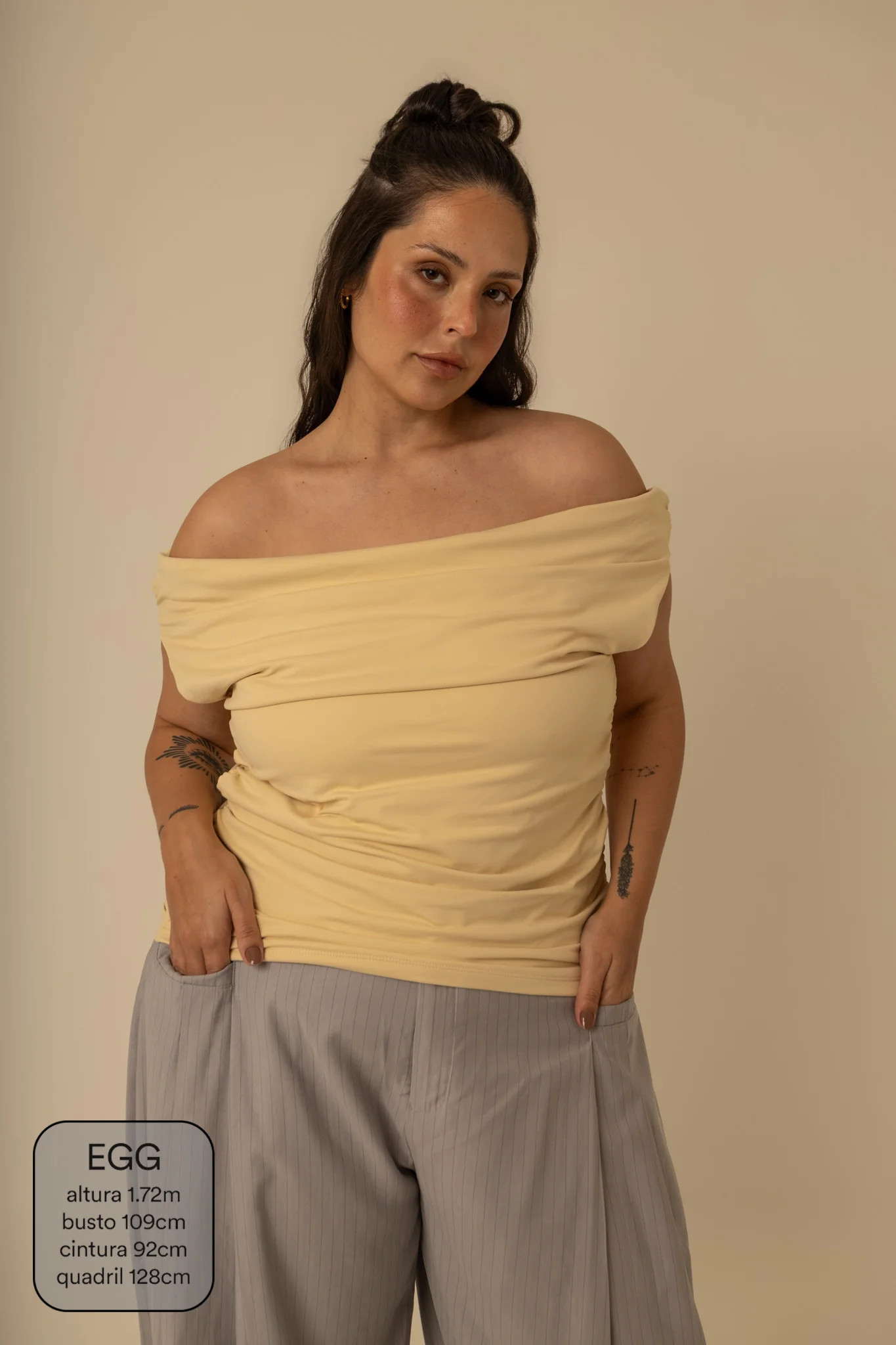 blusa ombro a ombro clássica - Image 7