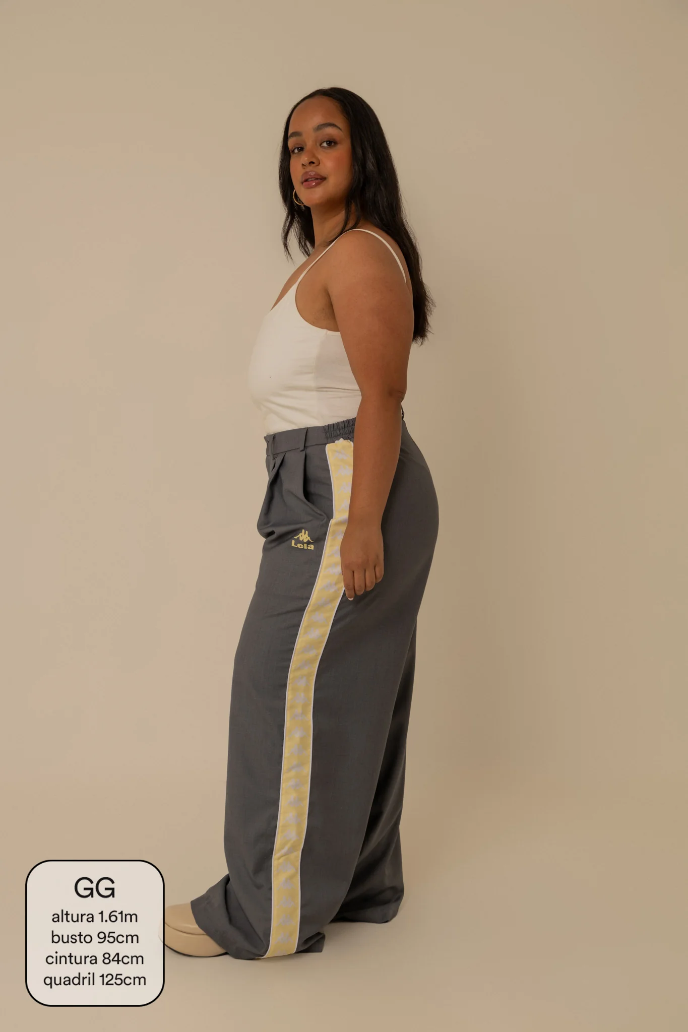 calça alfaiataria lela & kappa | calça feminina de alfaiataria wide leg - Image 3