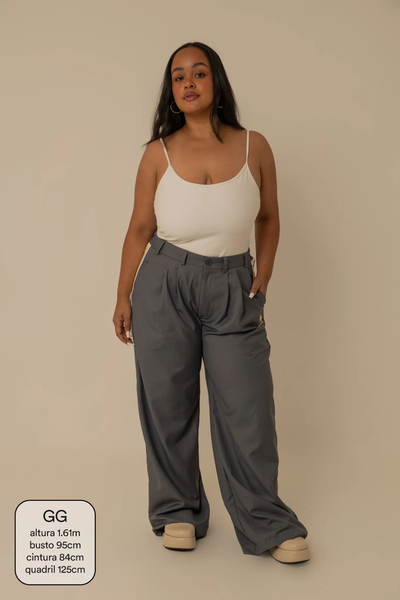 calça alfaiataria lela & kappa | calça feminina de alfaiataria wide leg - Image 7