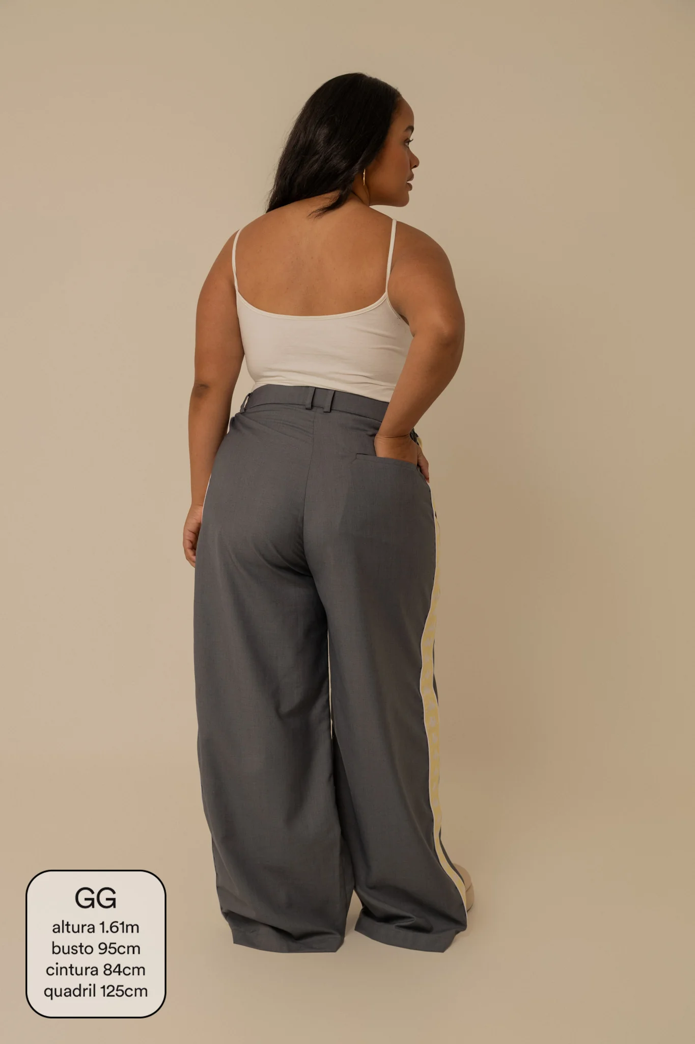 calça alfaiataria lela & kappa | calça feminina de alfaiataria wide leg - Image 9