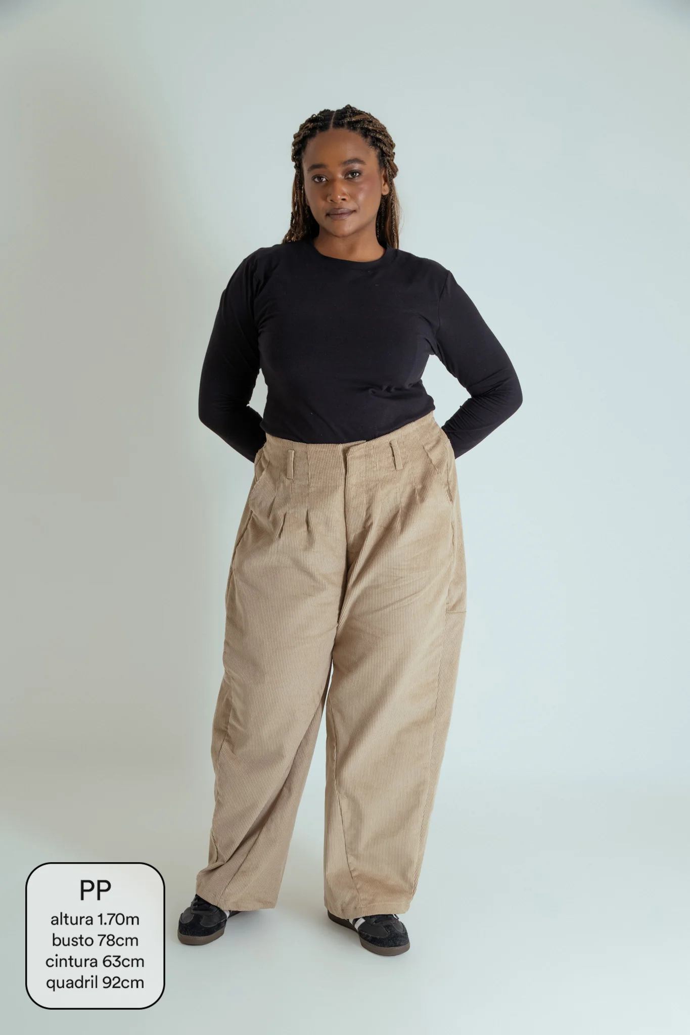 calça charme cotelê canelada algodão - Image 4