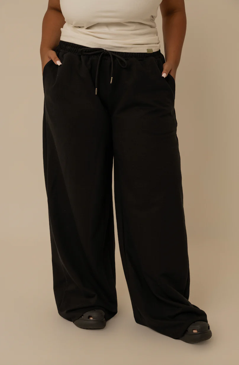 calça de moletom cozy wide | calça de moletom feminina ampla com bolsos grandes - Image 3