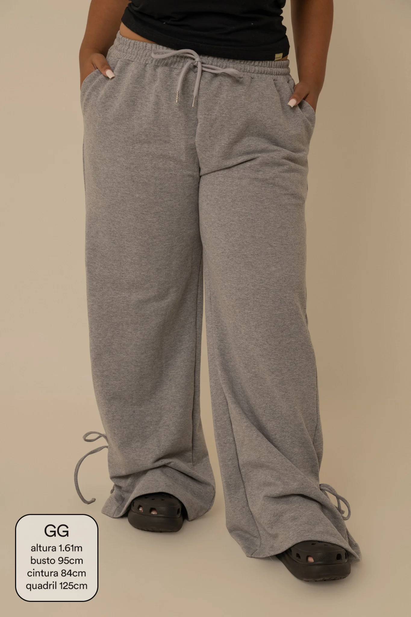 calça de moletom laço cozy | calça de moletom feminina com amarração e bolsos grandes - Image 16