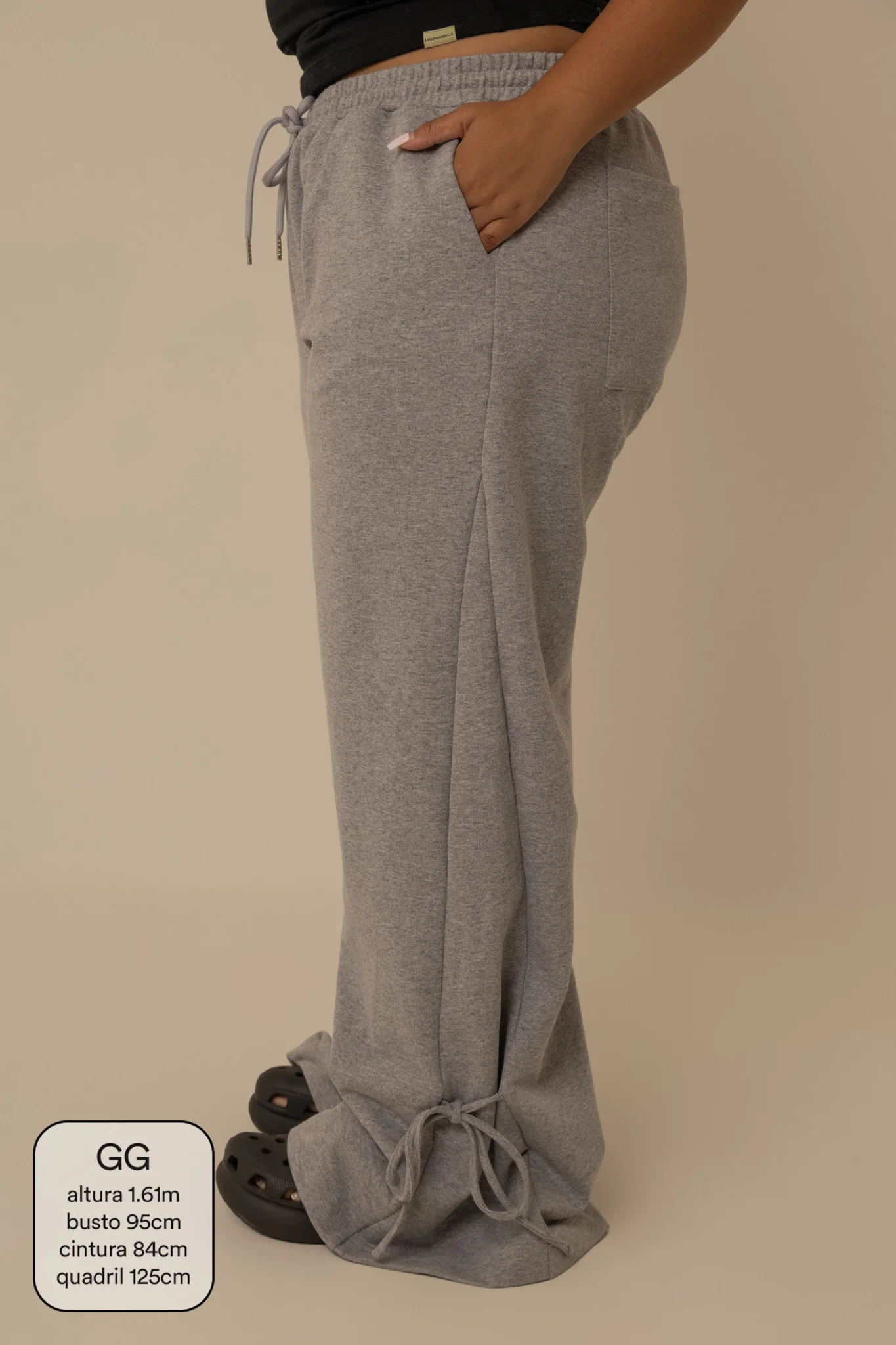 calça de moletom laço cozy | calça de moletom feminina com amarração e bolsos grandes - Image 21