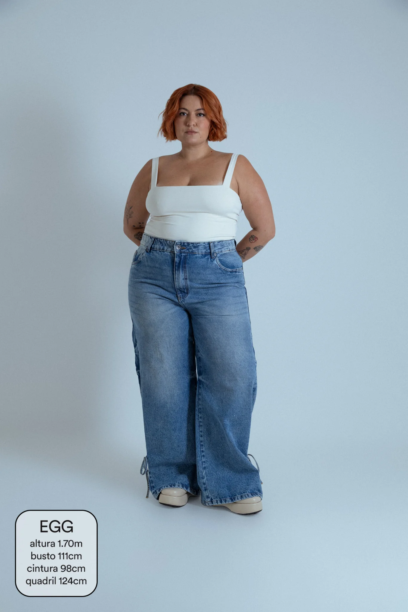 calça jeans ajustável laço acid wash - Image 3