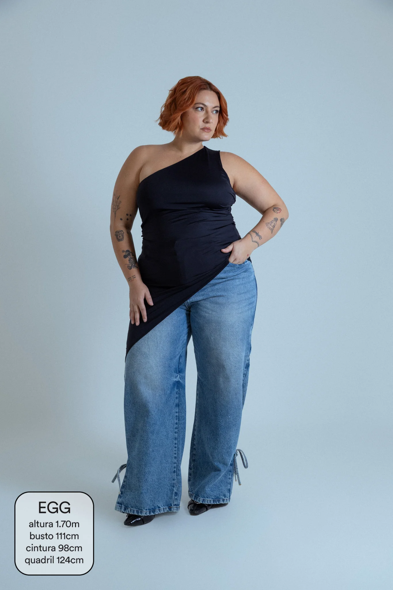 calça jeans ajustável laço acid wash - Image 7