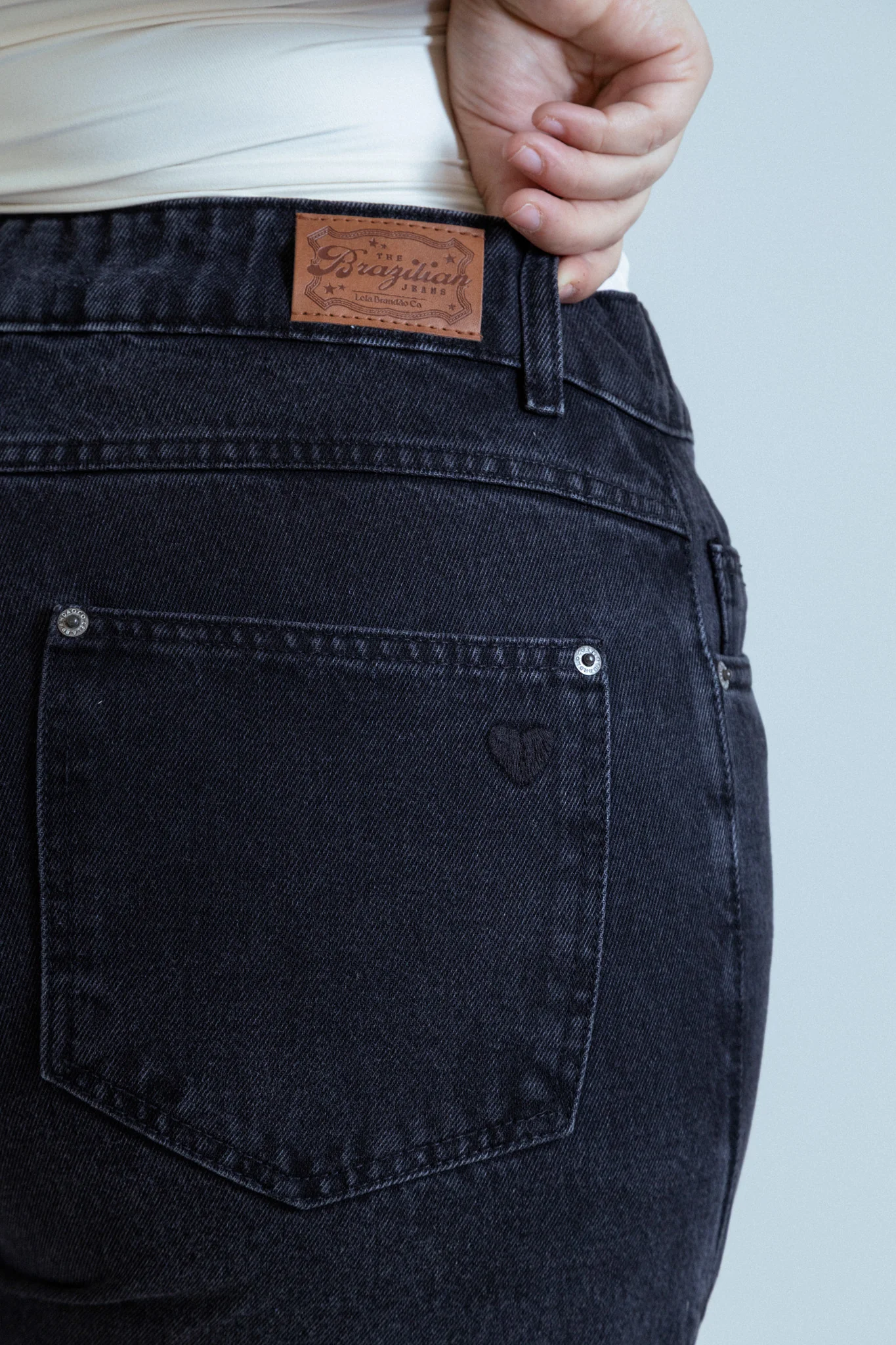 calça jeans ajustável laço midnight black - Image 4
