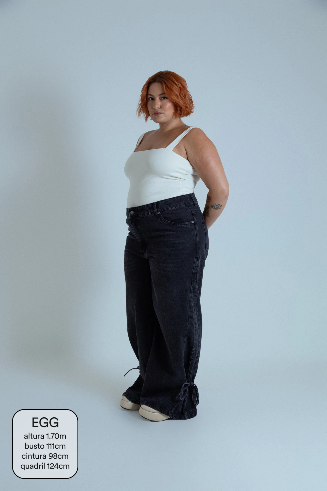 calça jeans ajustável laço midnight black - Image 9