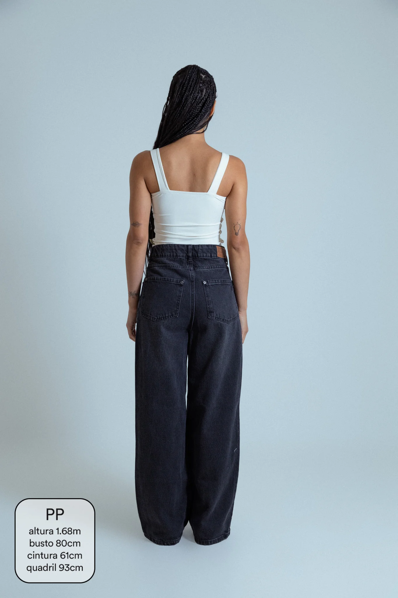 calça jeans ajustável wide midnight black - Image 21