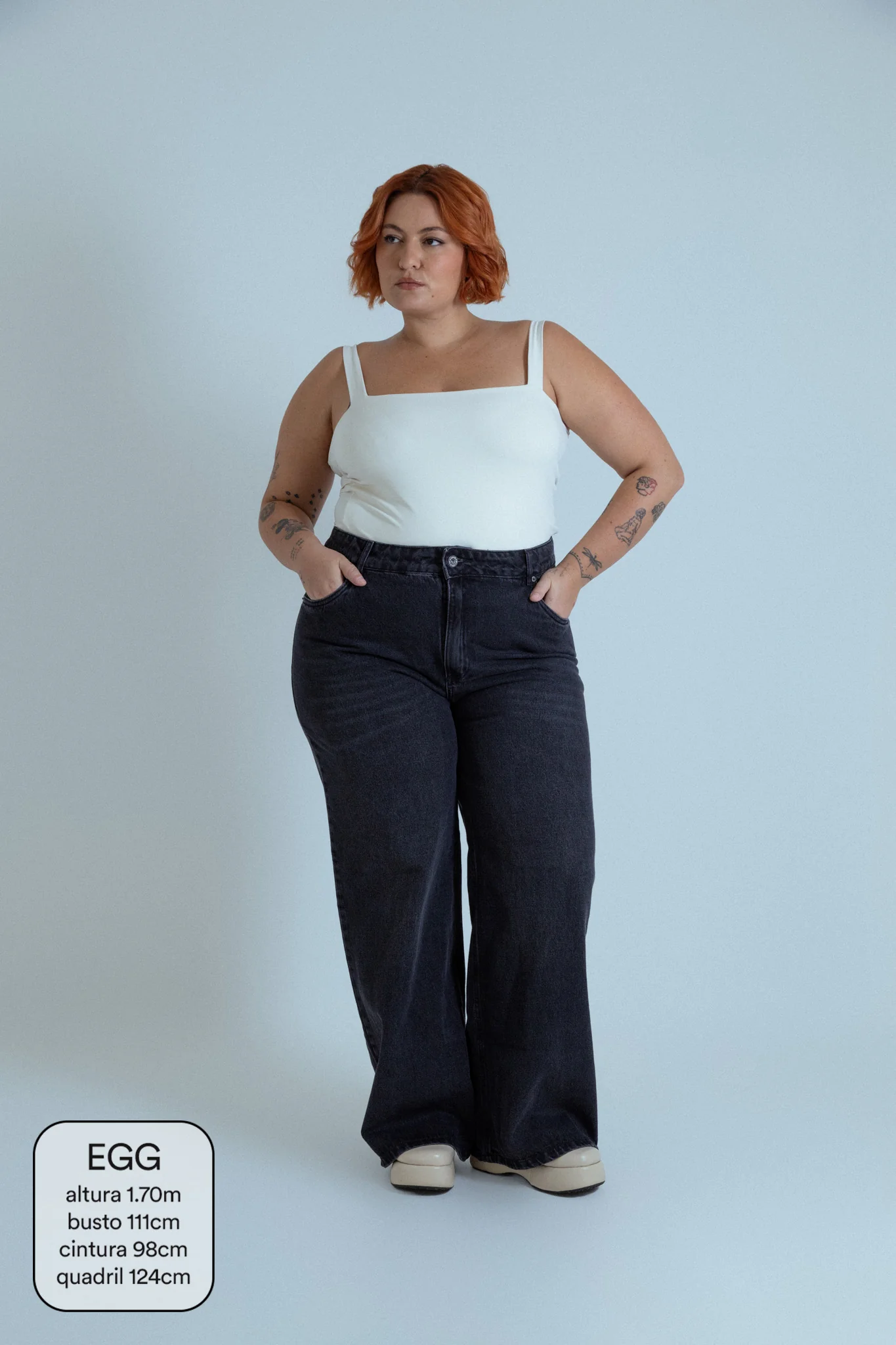 calça jeans ajustável wide midnight black - Image 8