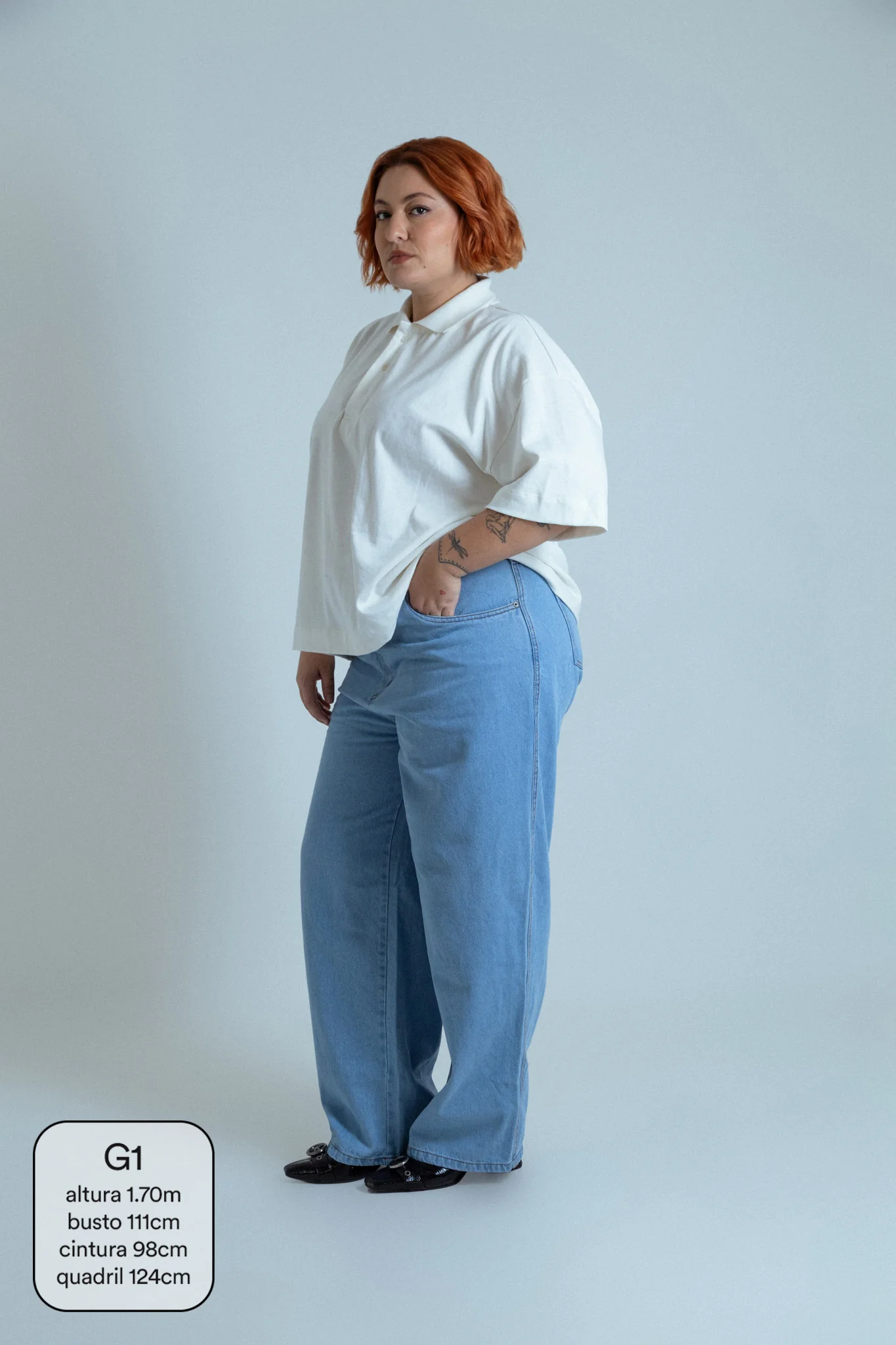 calça jeans ajustável mom light blue - Image 13