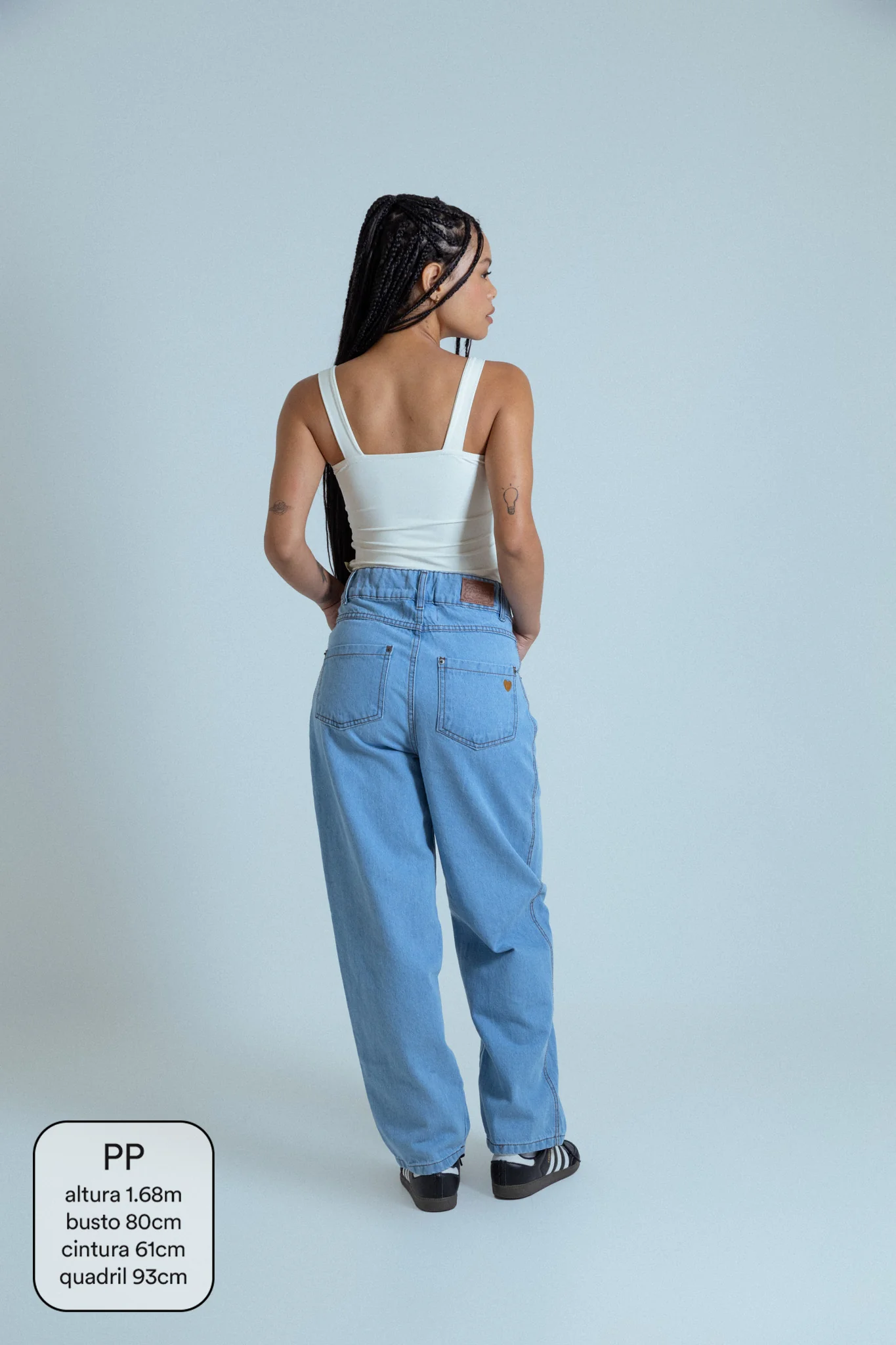 calça jeans ajustável mom light blue - Image 16