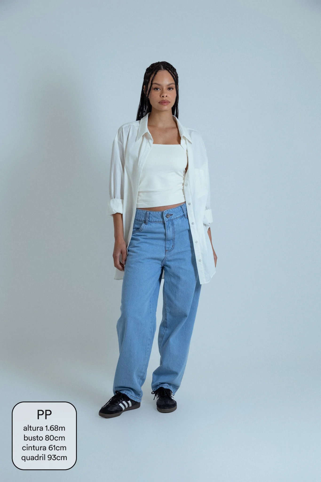 calça jeans ajustável mom light blue - Image 17