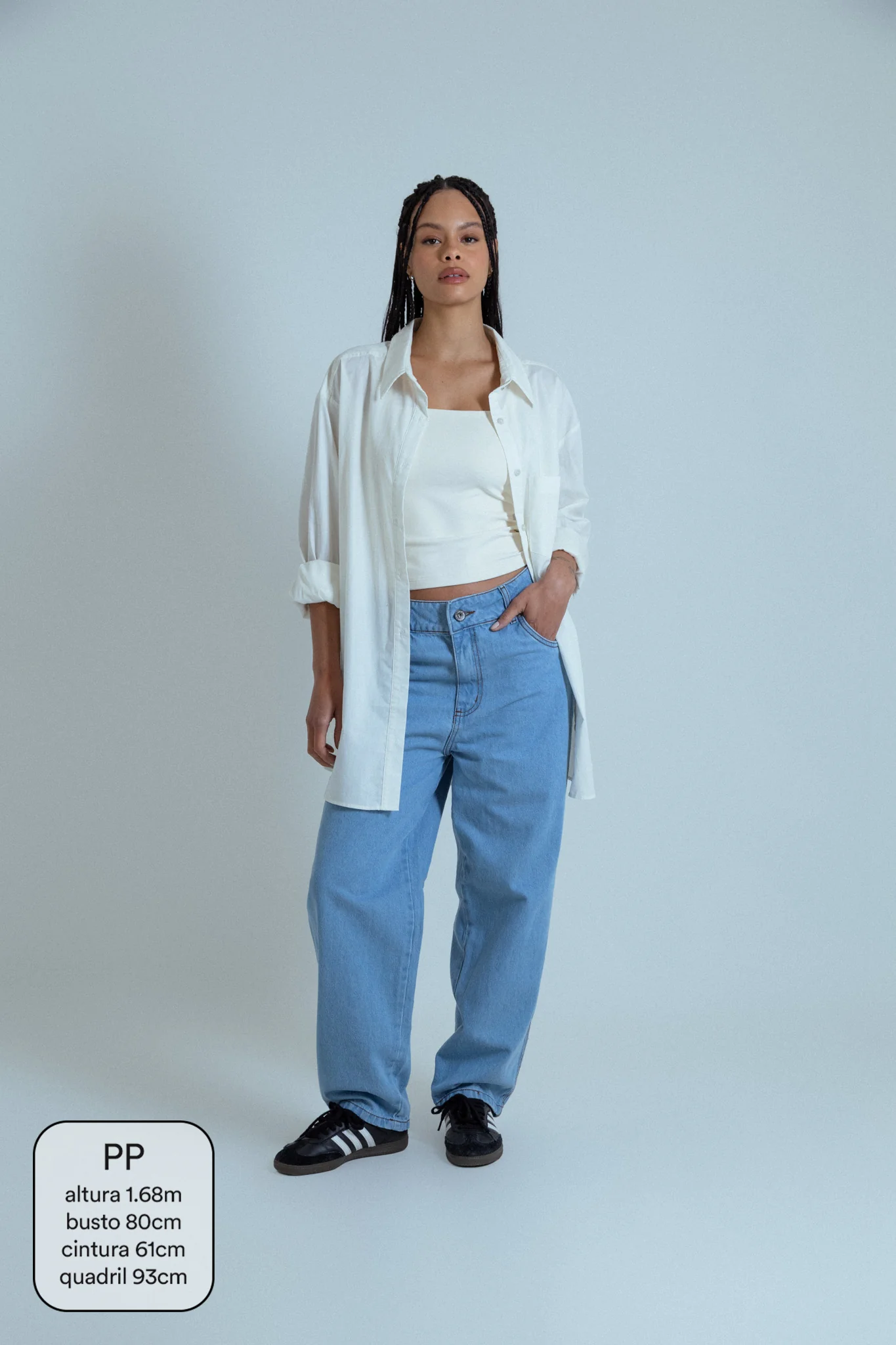calça jeans ajustável mom light blue - Image 18