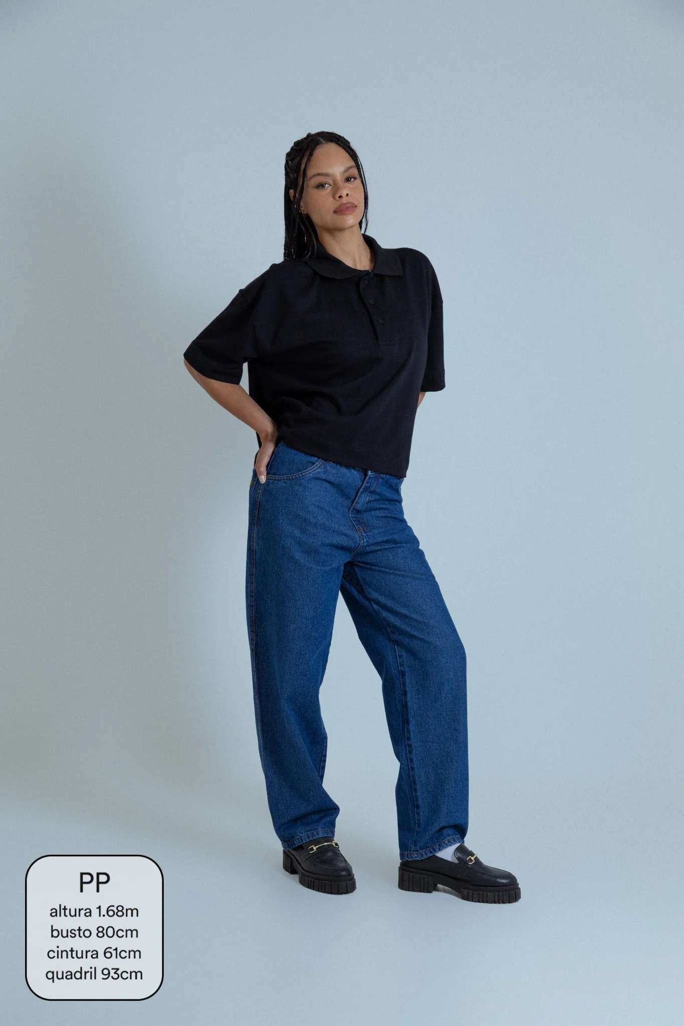 calça jeans ajustável mom denim blue - Image 11