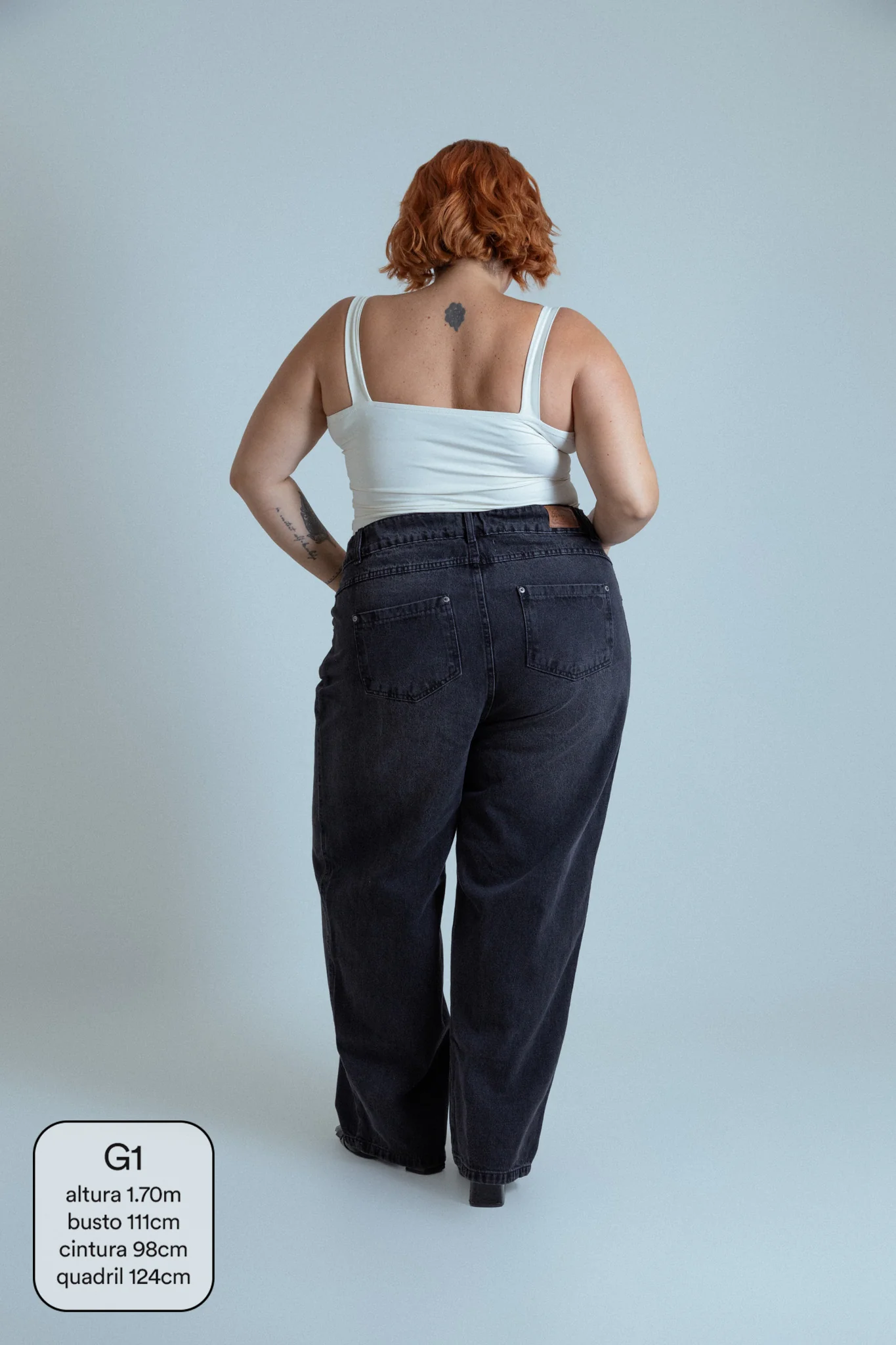 calça jeans ajustável mom midnight black - Image 11