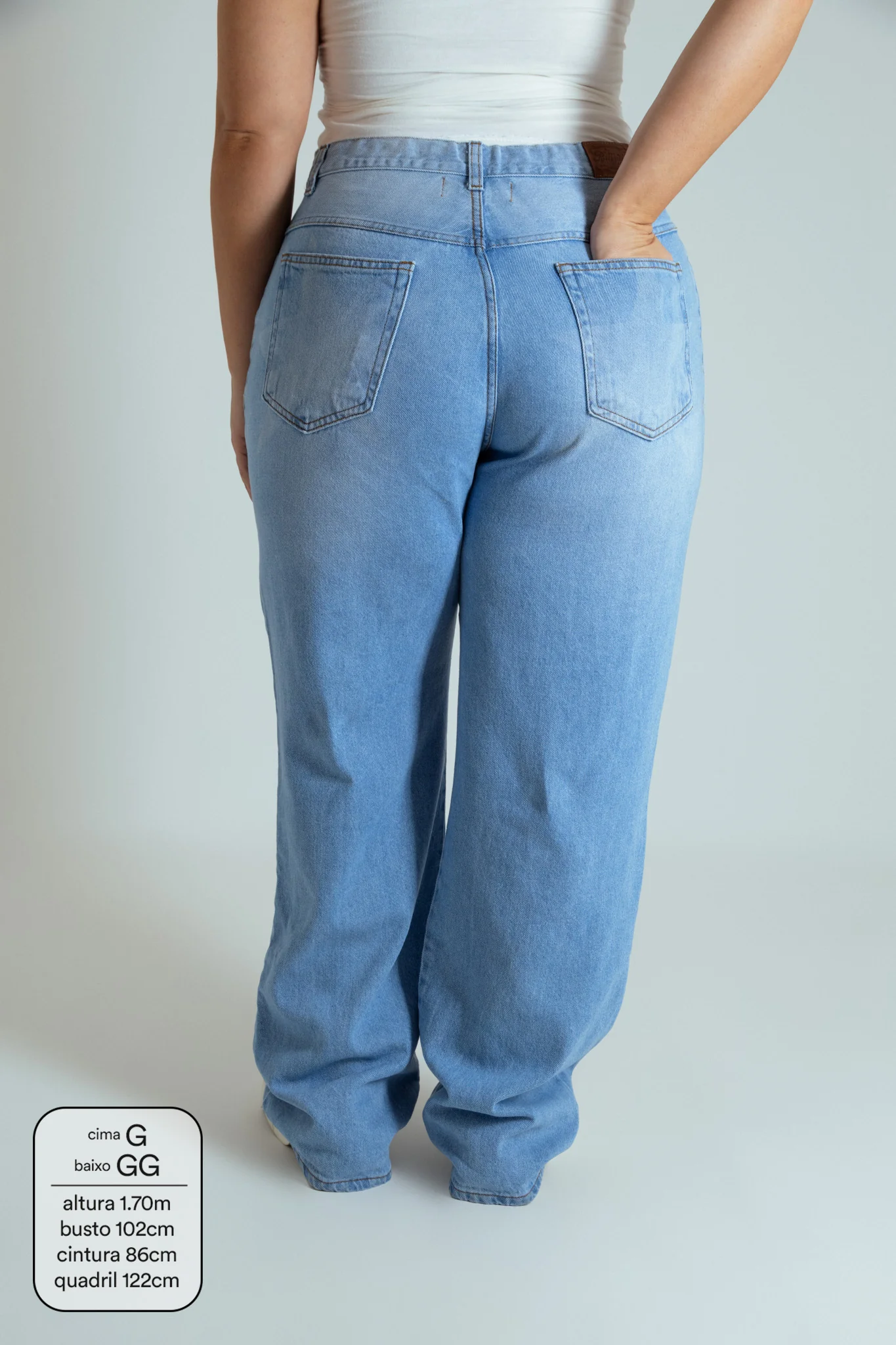 calça jeans ajustável reta estrela LUV - Image 14