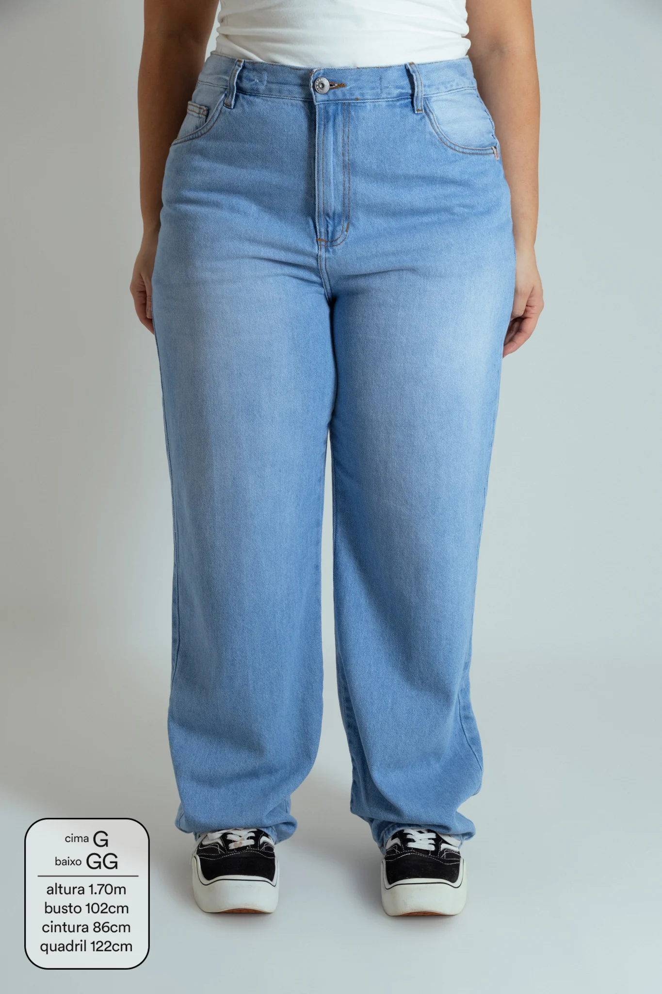 calça jeans ajustável reta estrela LUV - Image 15