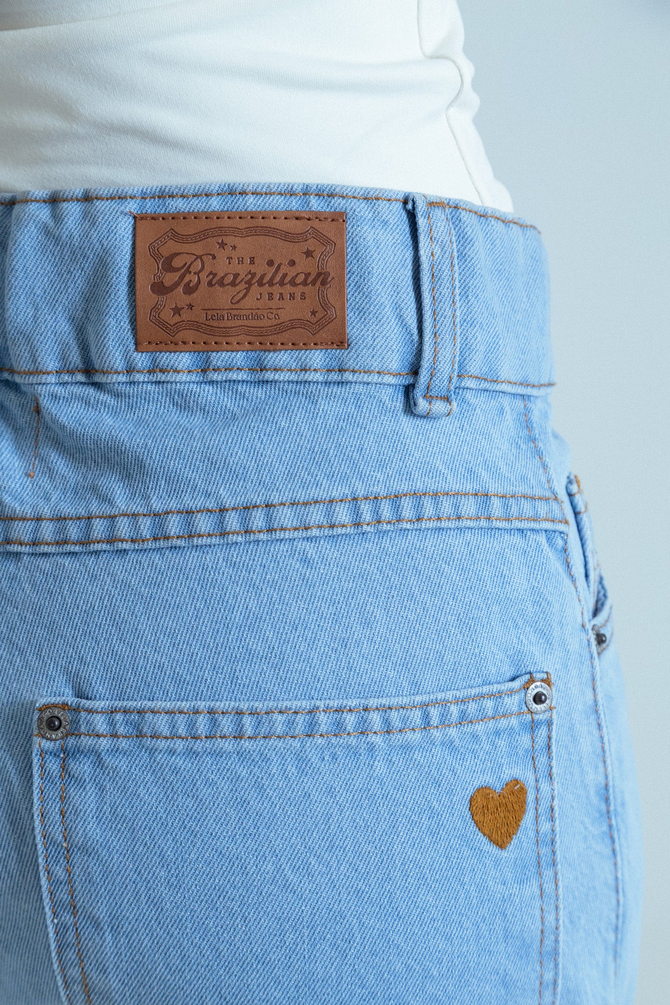 calça jeans ajustável wide light blue - Image 7