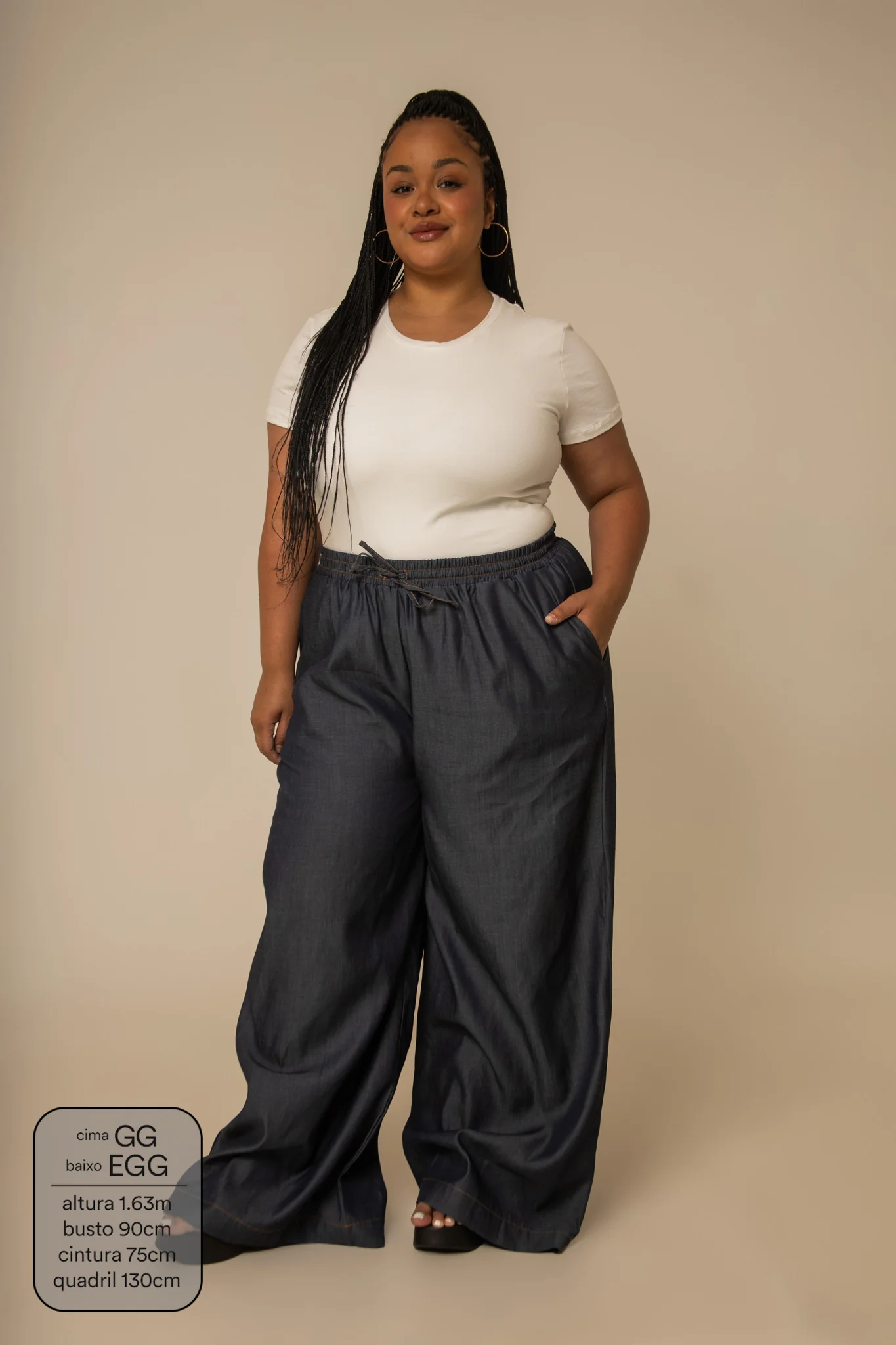 calça jeans levinha wide indigo blue - Image 17
