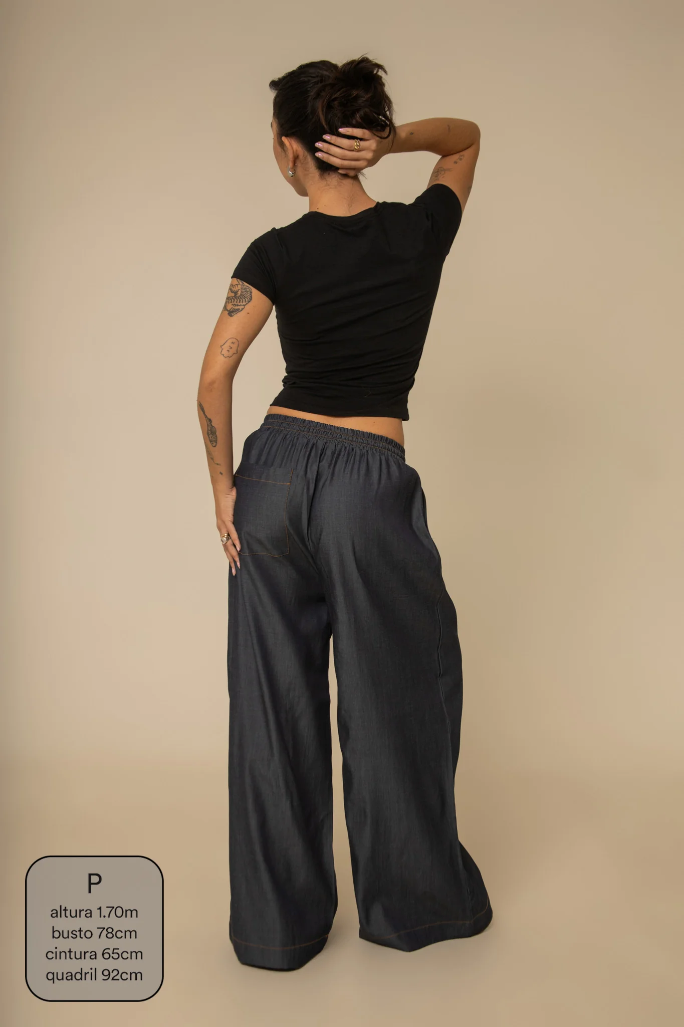 calça jeans levinha wide indigo blue - Image 18