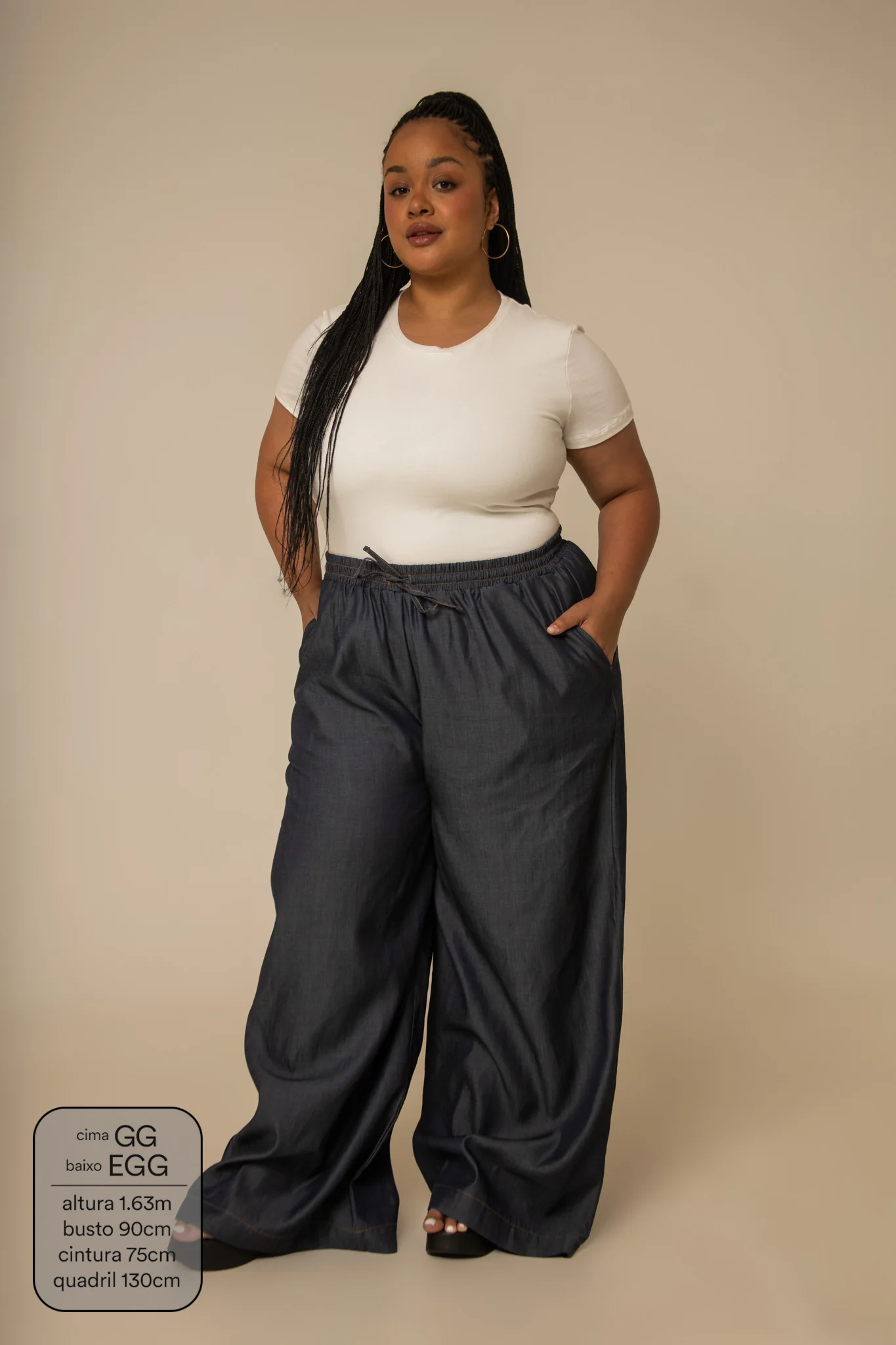 calça jeans levinha wide indigo blue - Image 19