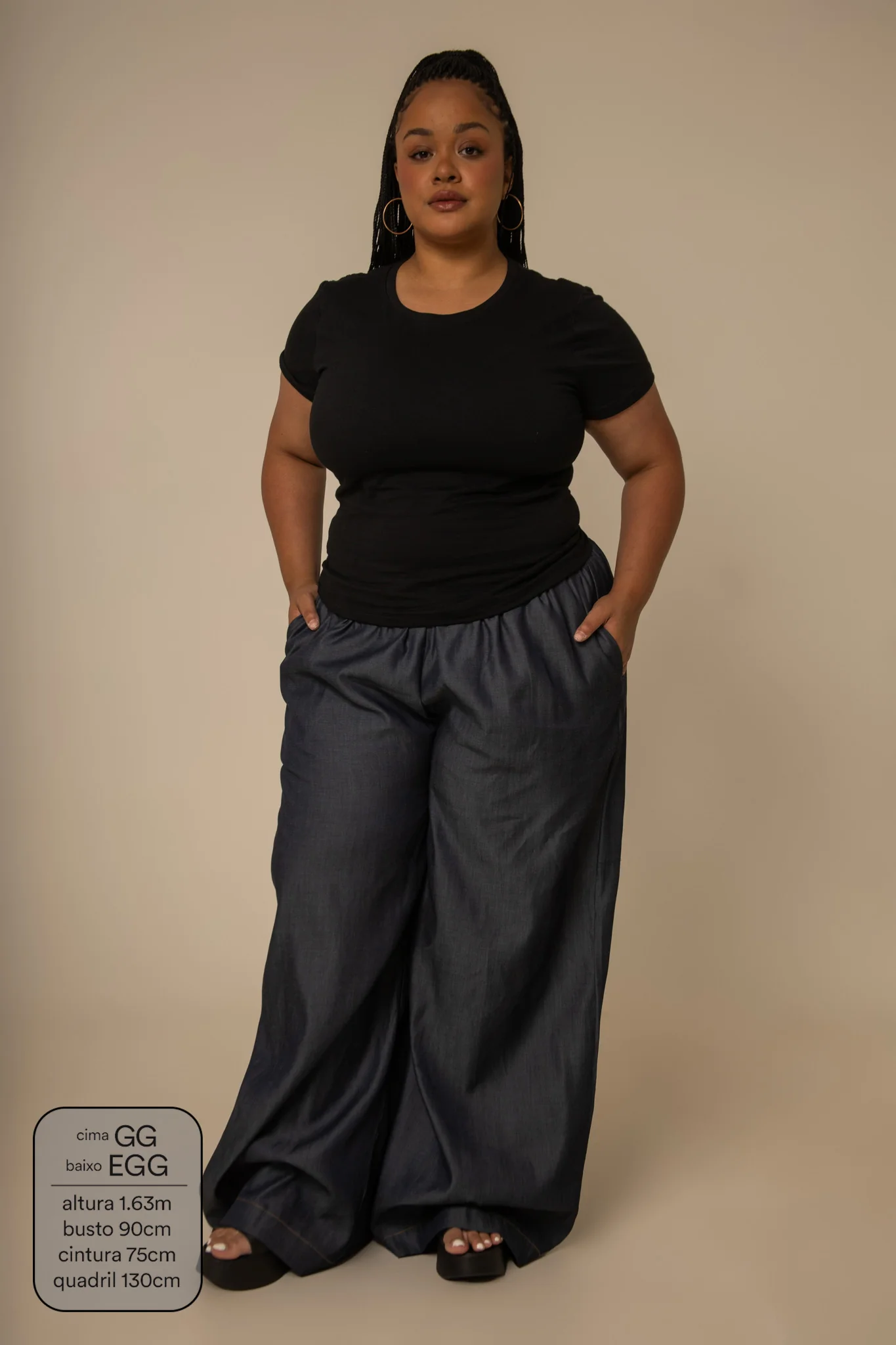 calça jeans levinha wide indigo blue - Image 25