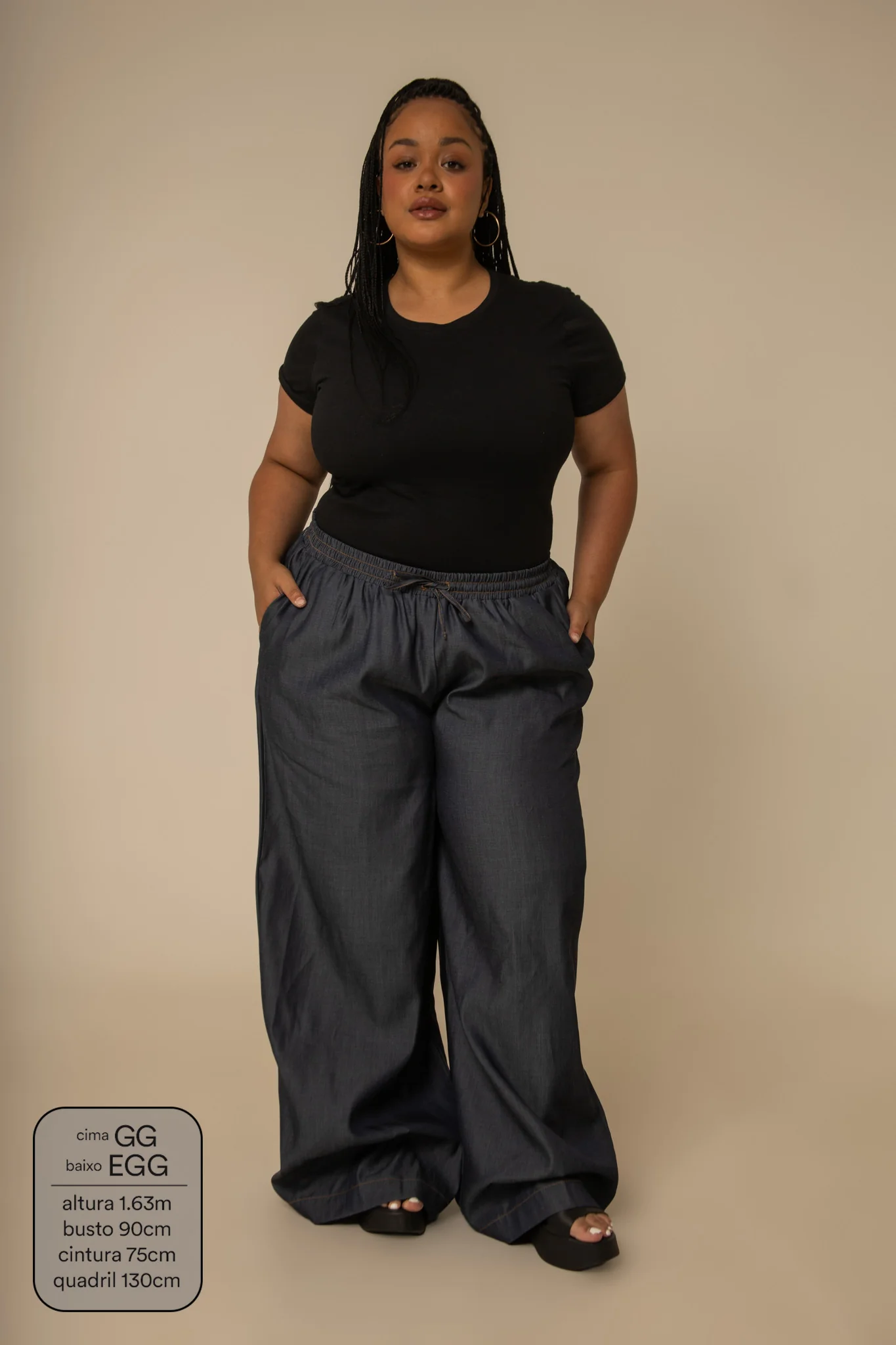 calça jeans levinha wide indigo blue - Image 3