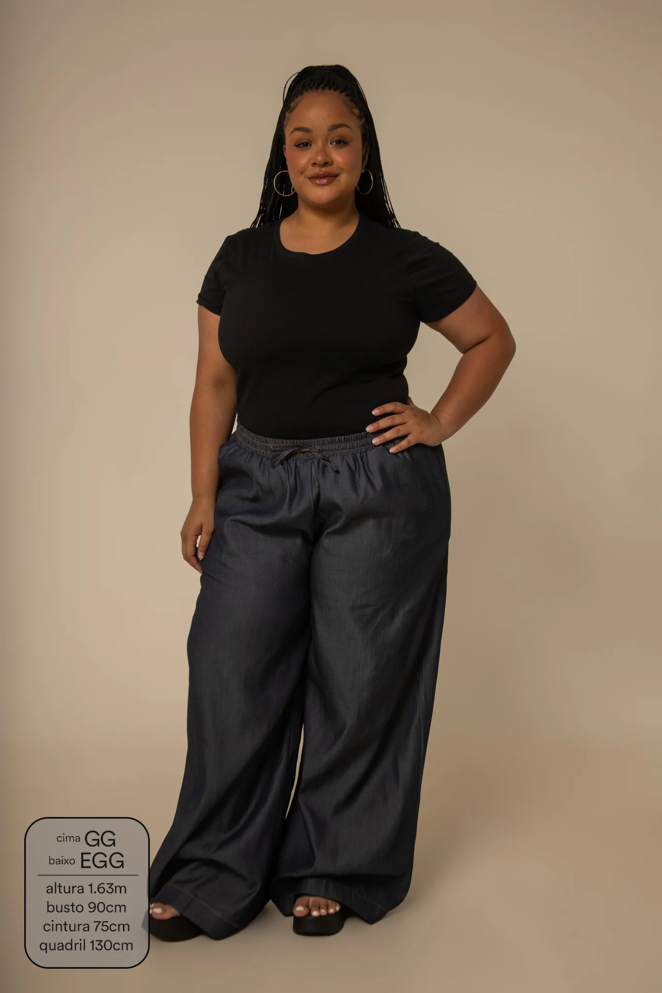 calça jeans levinha wide indigo blue - Image 4