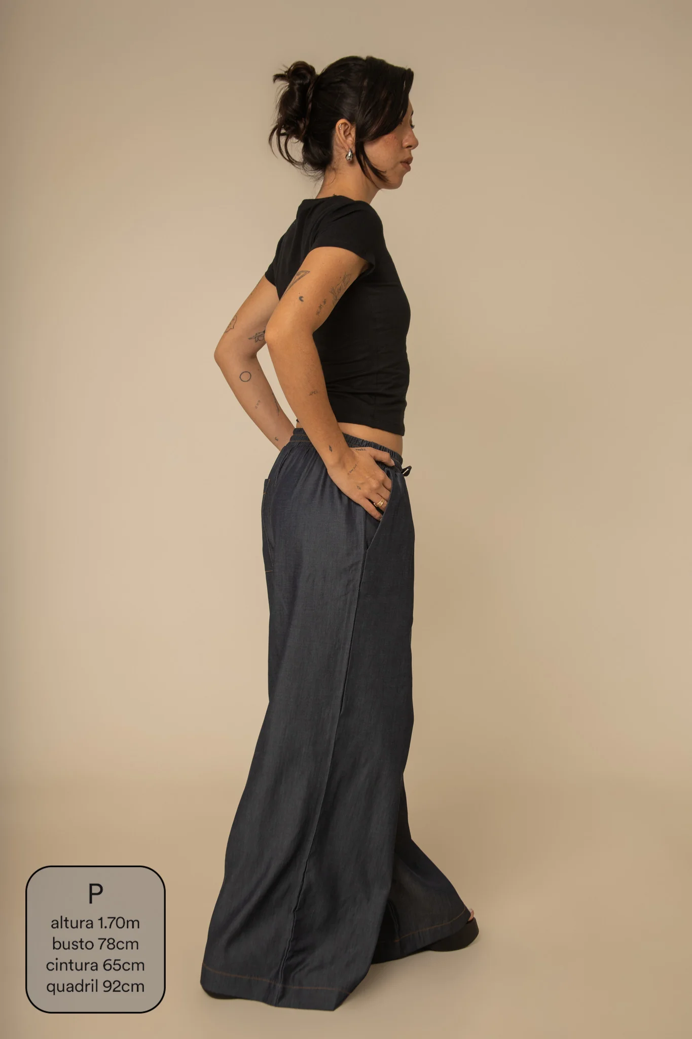calça jeans levinha wide indigo blue - Image 6