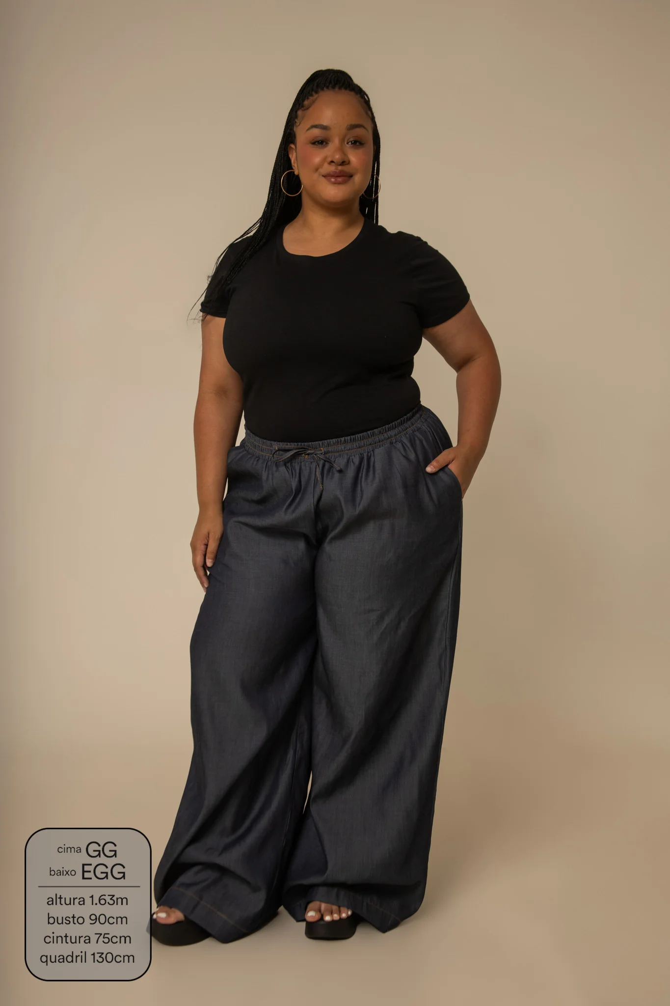 calça jeans levinha wide indigo blue - Image 8