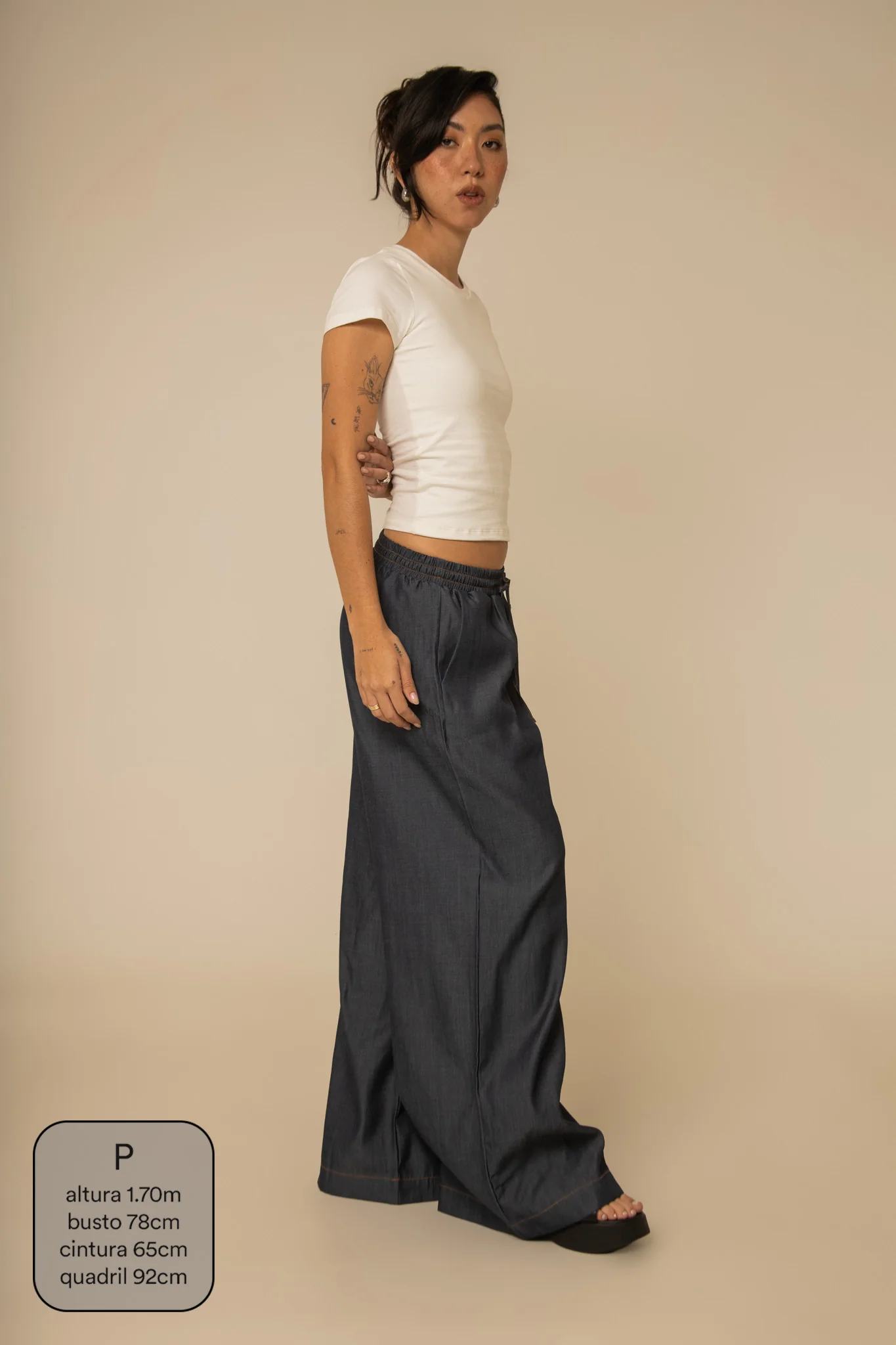 calça jeans levinha wide indigo blue - Image 9