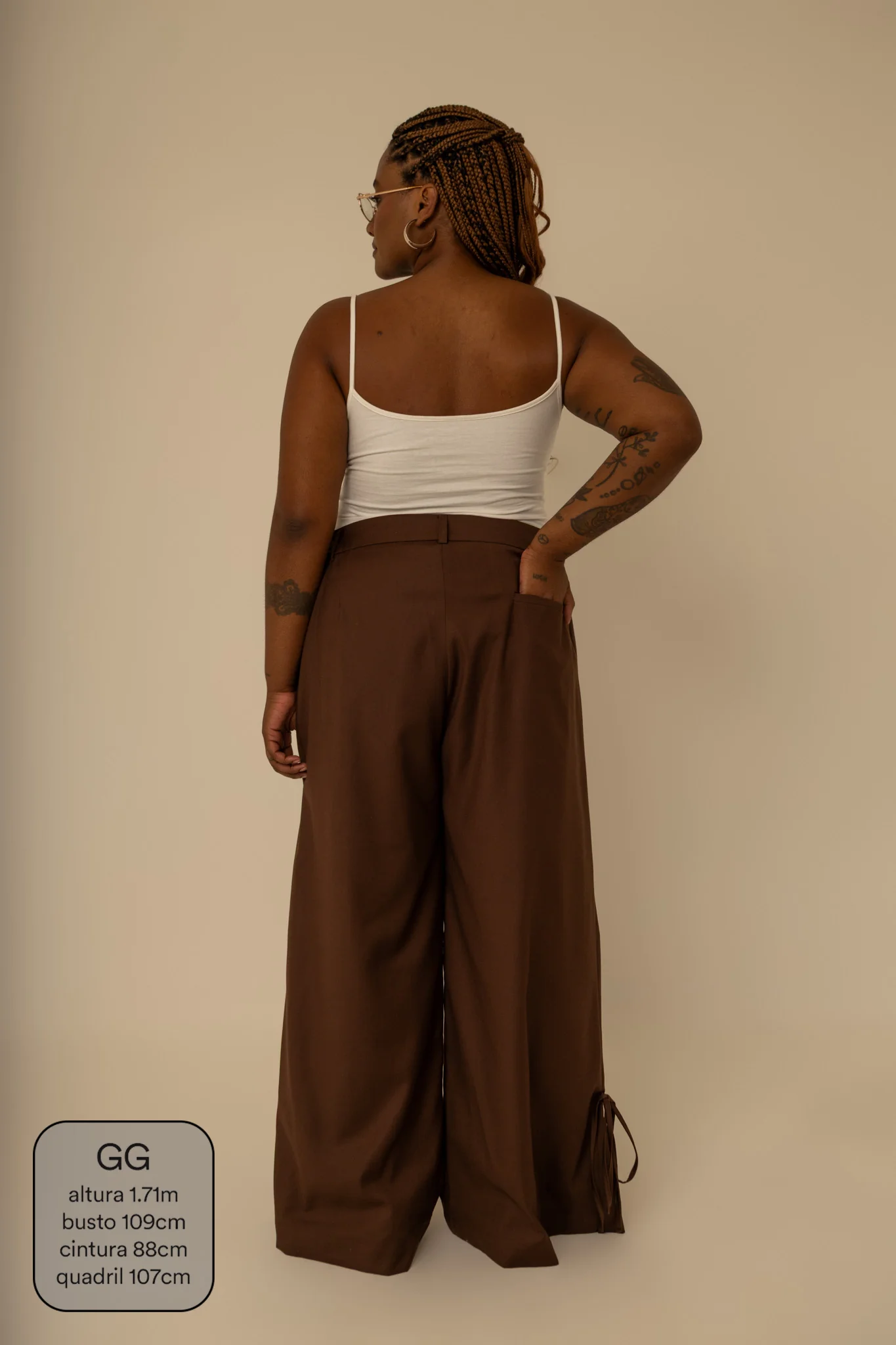 calça laço | calça alfaiataria com amarração na barra - Image 5