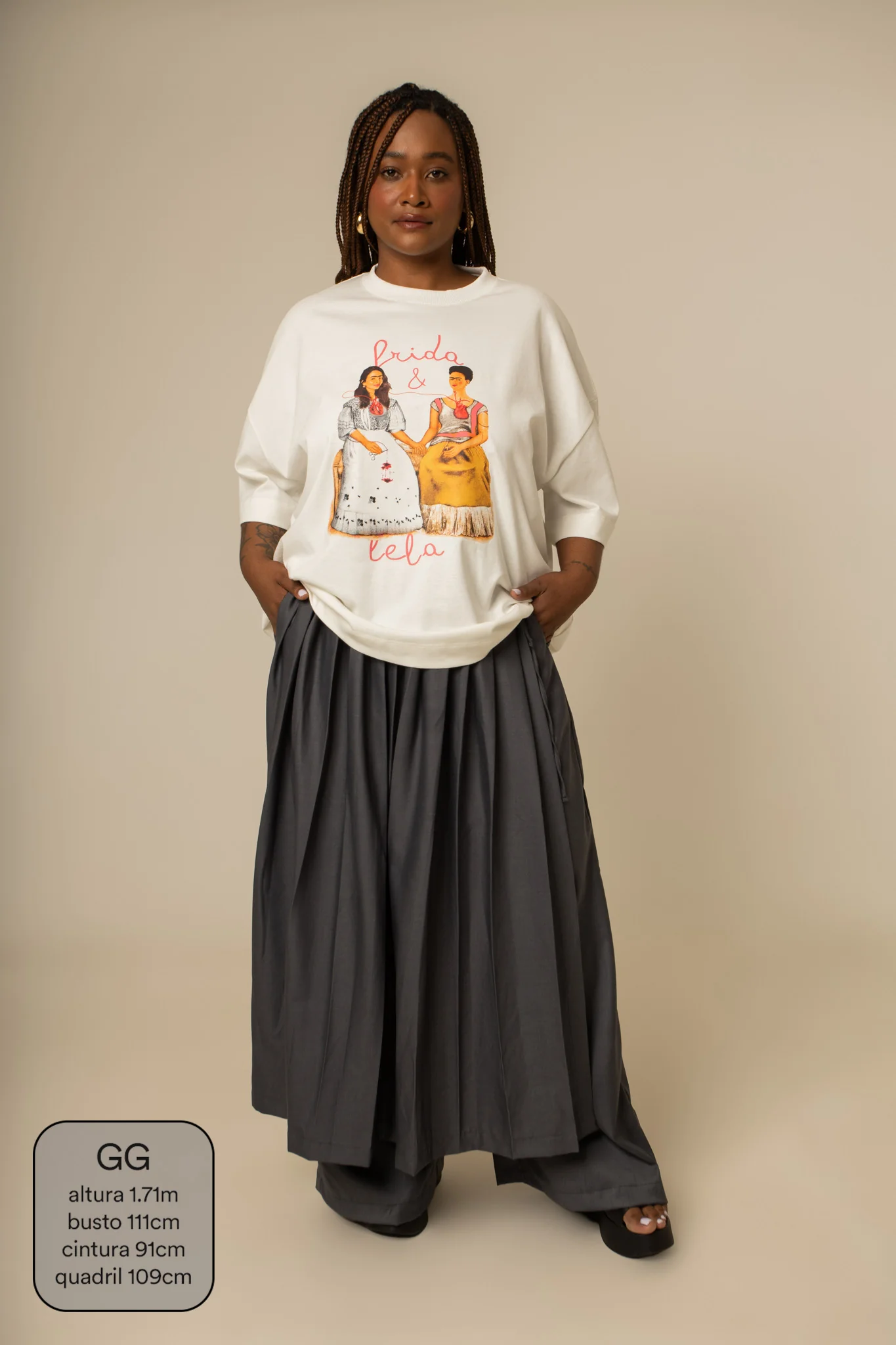 calça saia plissada collab frida & lela - Image 20