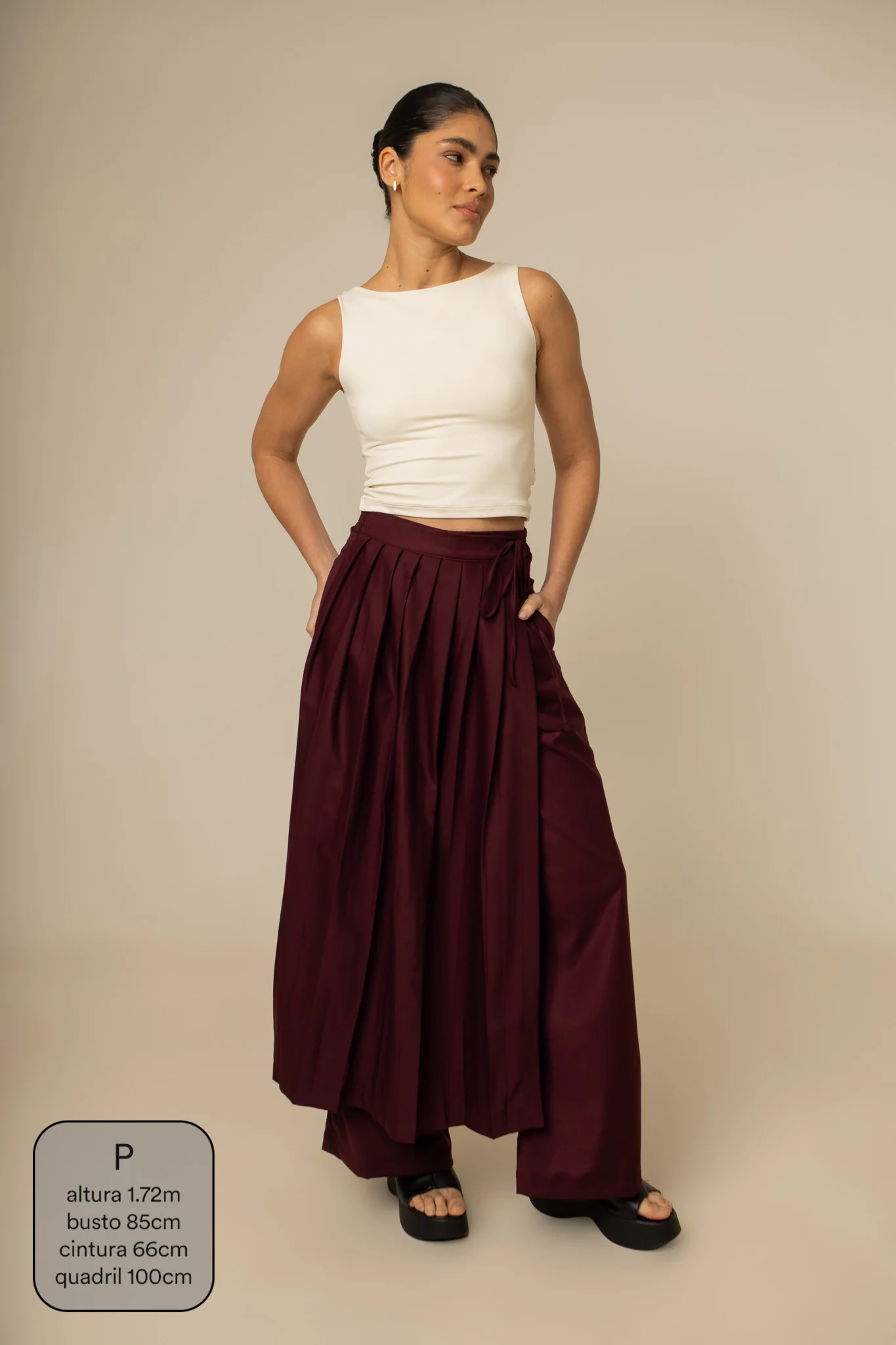 calça saia plissada collab frida & lela - Image 9