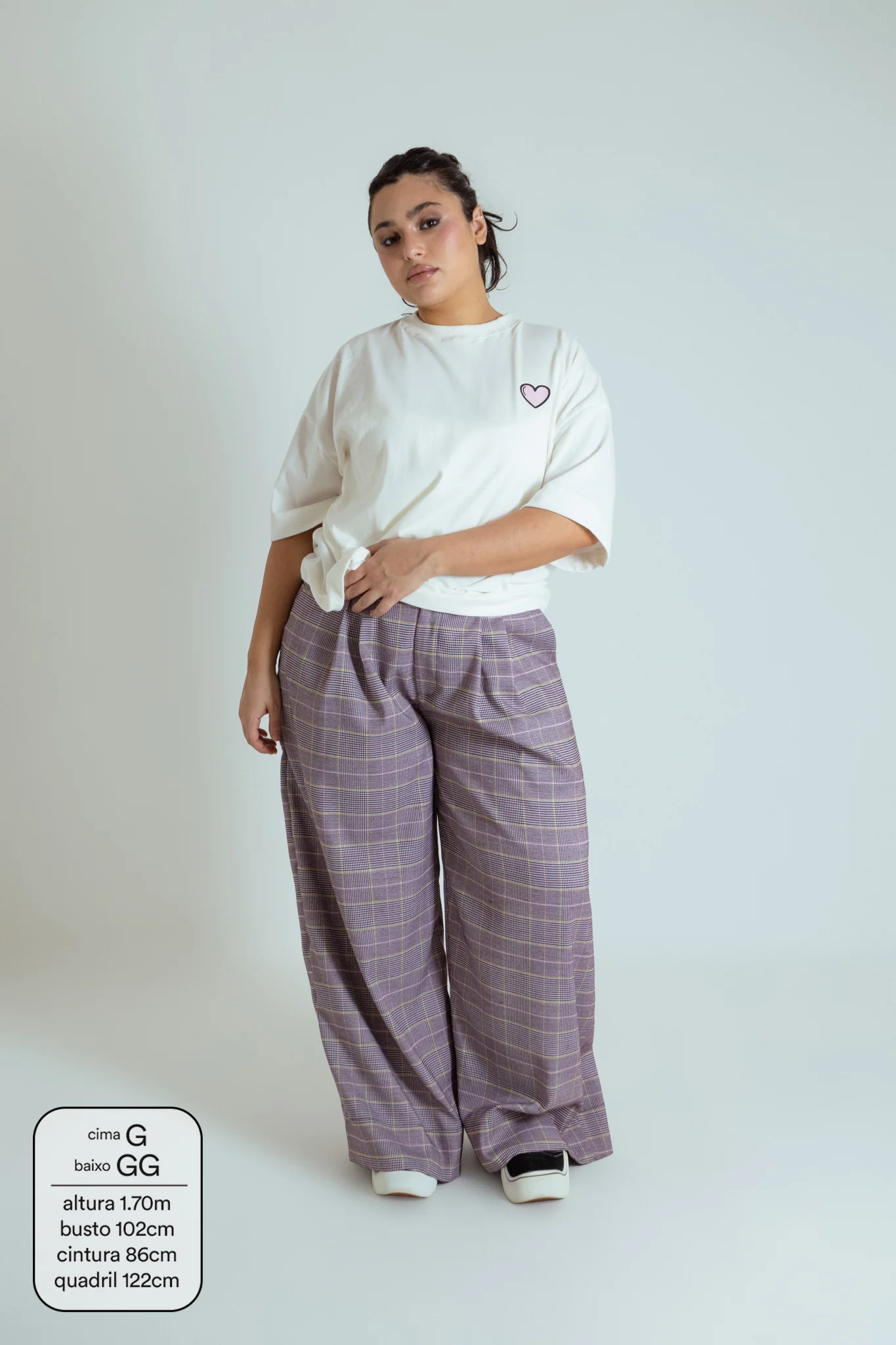 calça xadrez alfaiataria ajustável LUV - Image 19