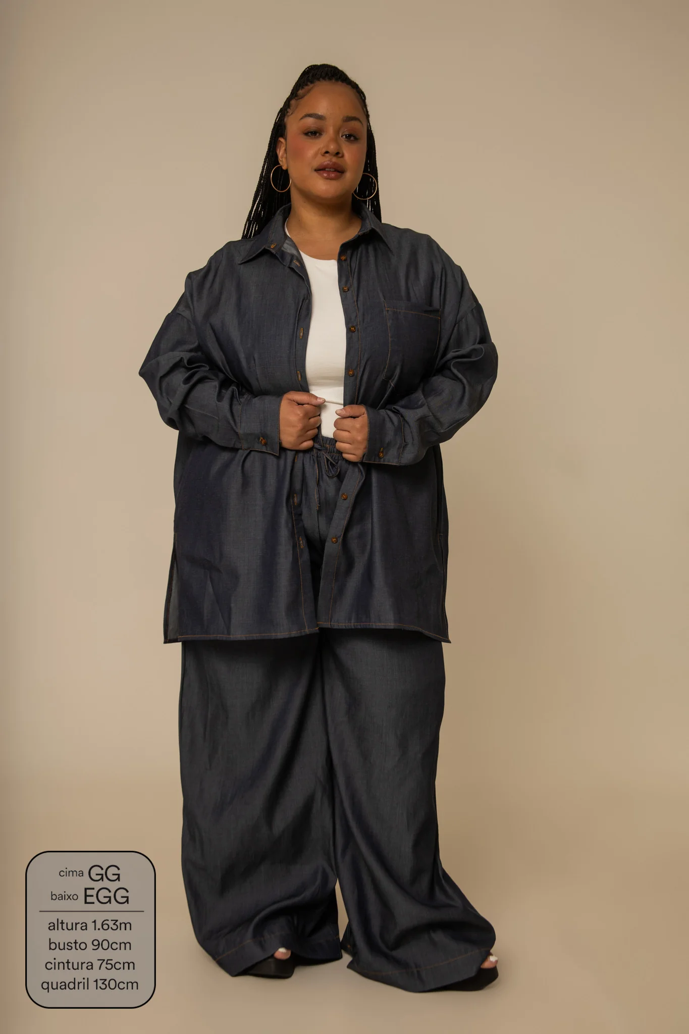 camisa jeans levinha oversized - Image 10