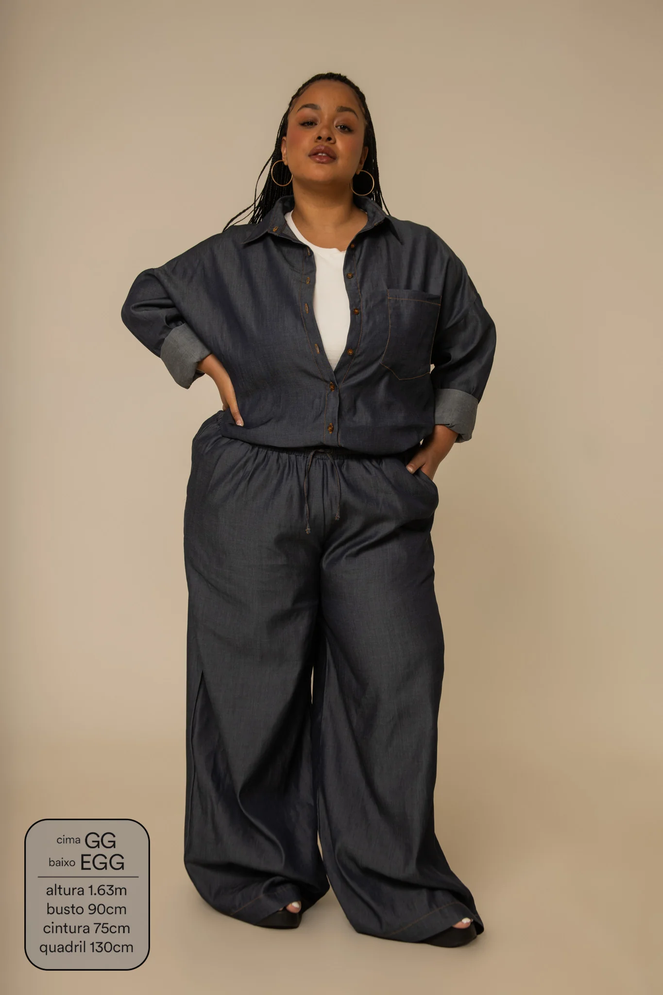 camisa jeans levinha oversized - Image 12