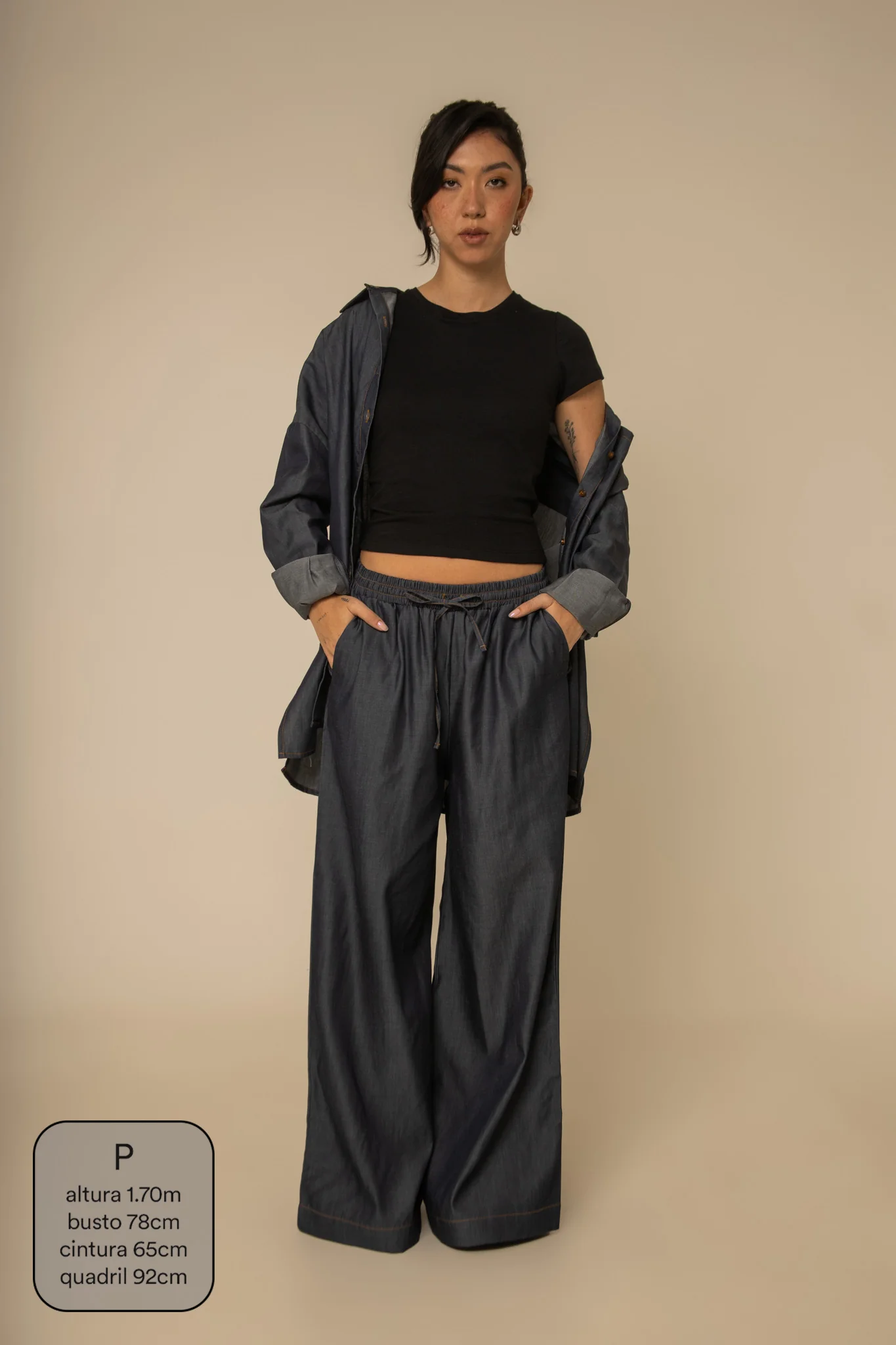 camisa jeans levinha oversized - Image 17