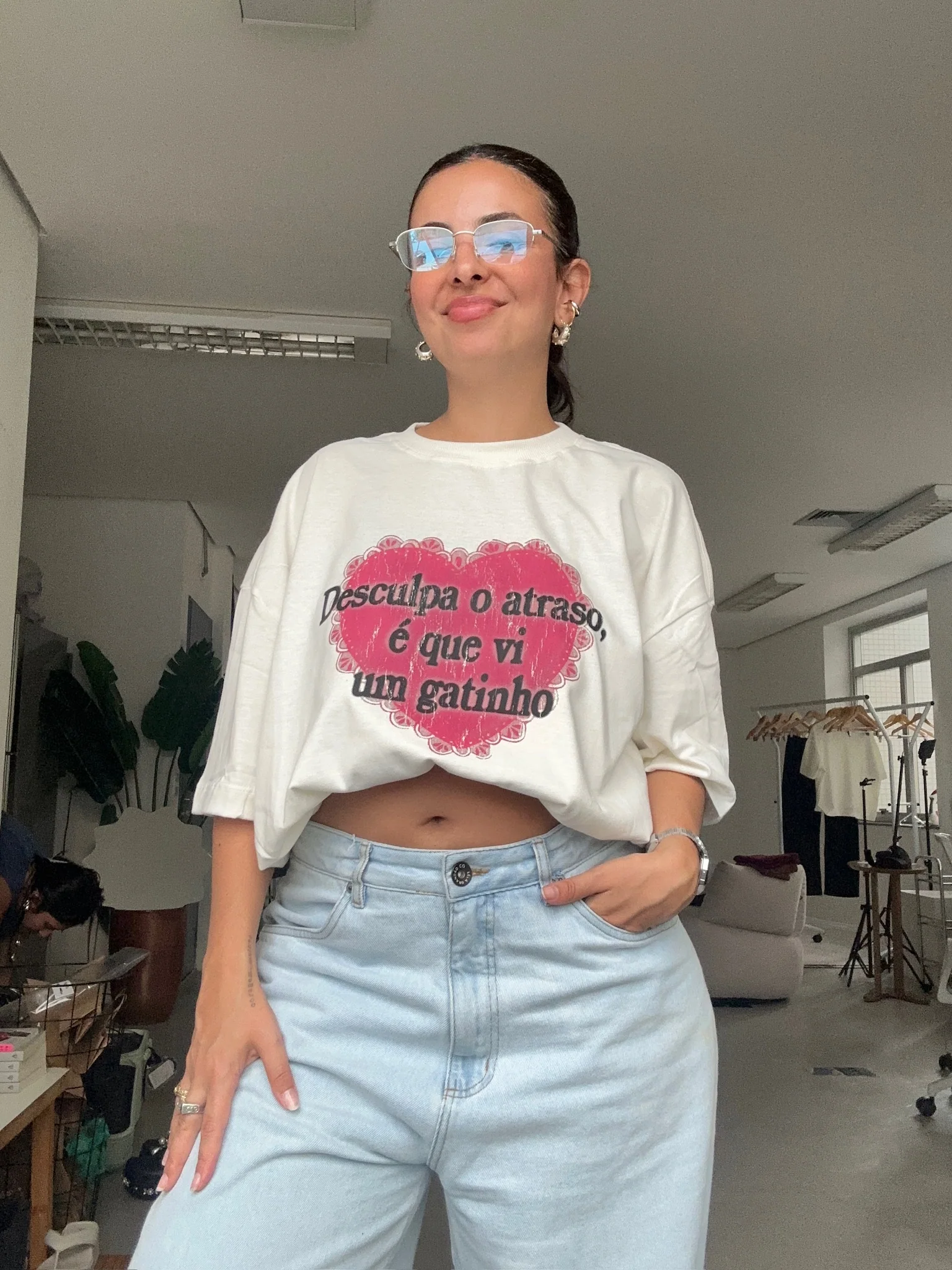 camisetão desculpa o atraso gatinho - Image 3