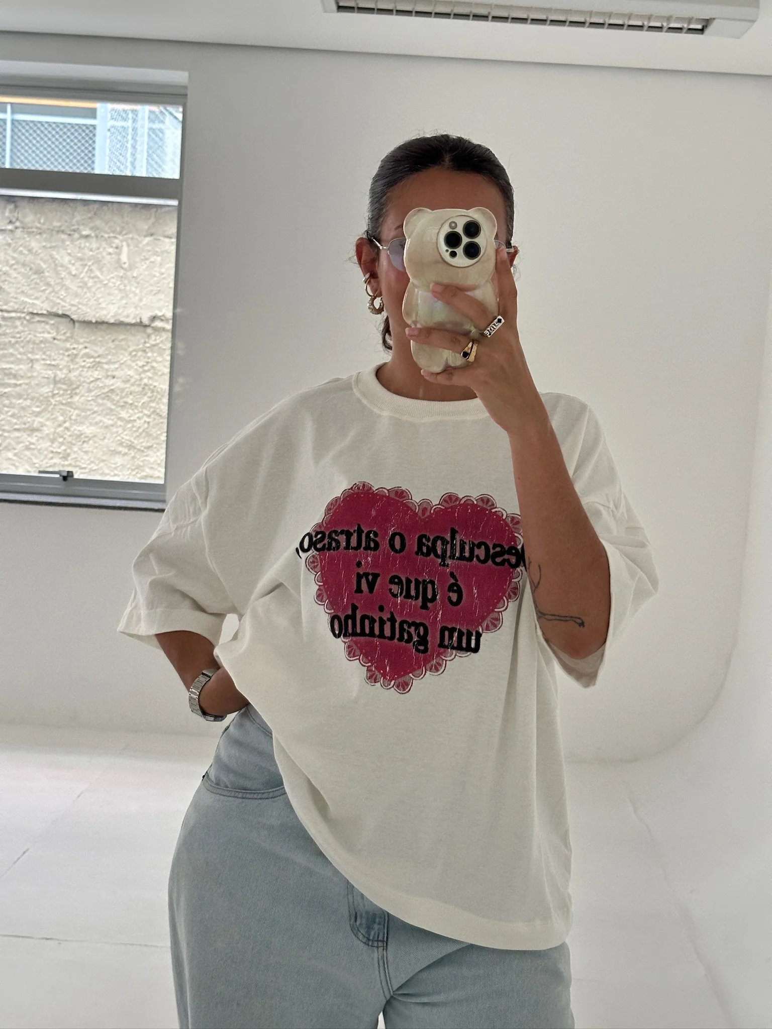 camisetão desculpa o atraso gatinho - Image 4