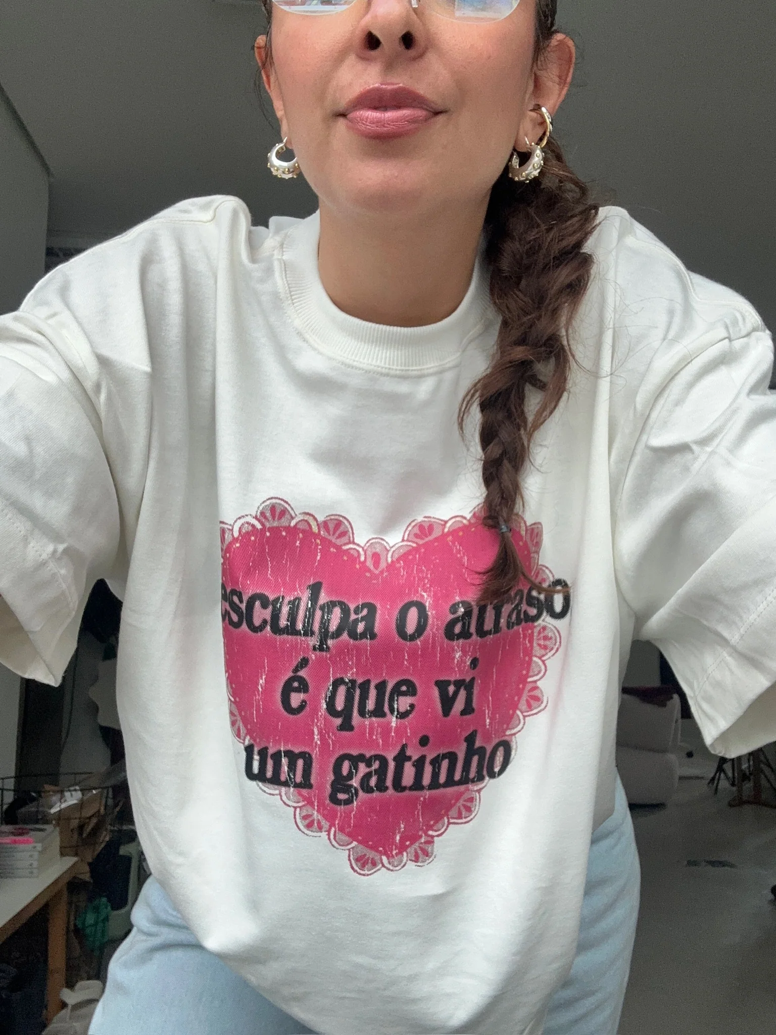 camisetão desculpa o atraso gatinho - Image 5